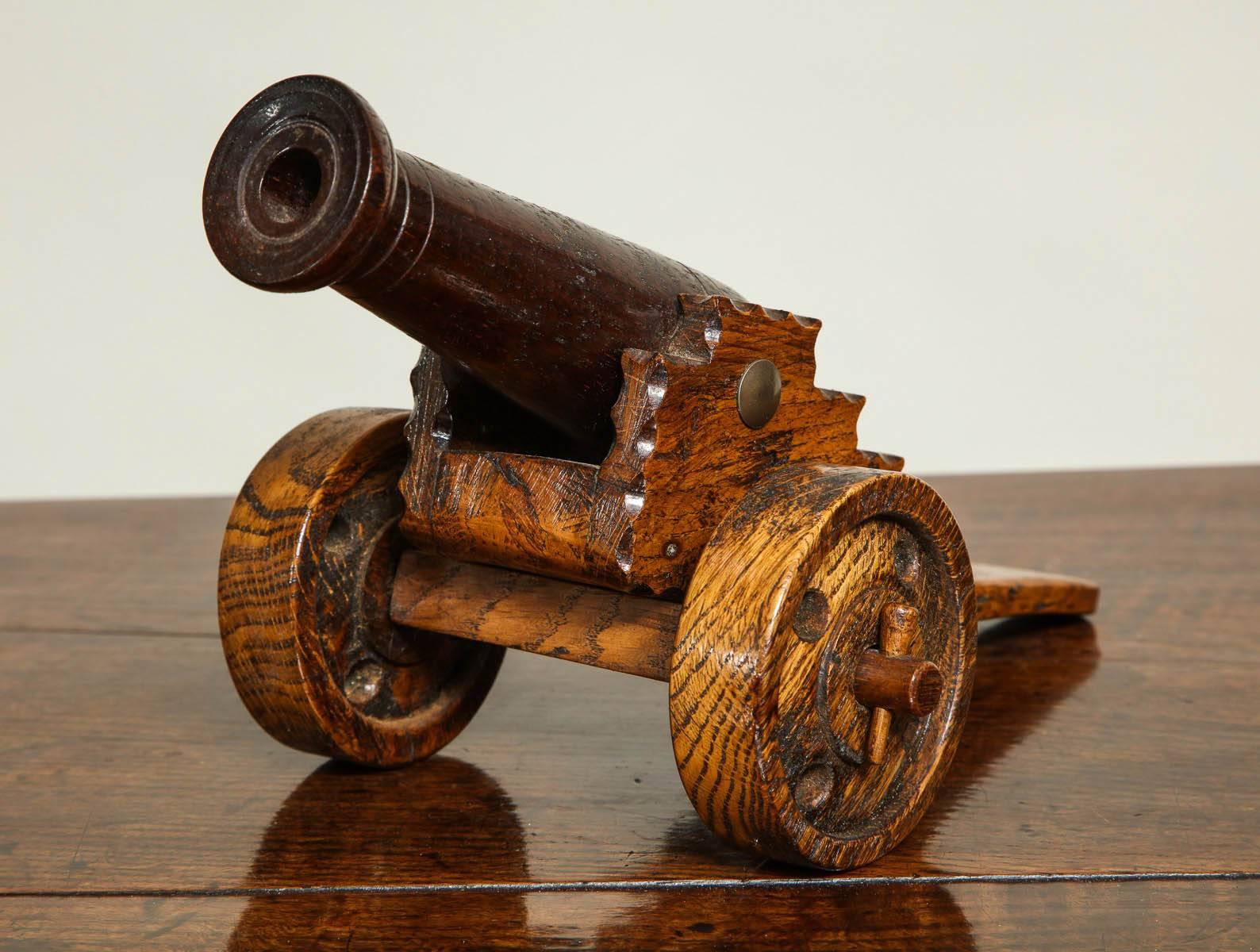 Oak and Mahogany Model Cannon 2