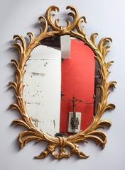 Fine 18th Century English Giltwood Oval Mirror