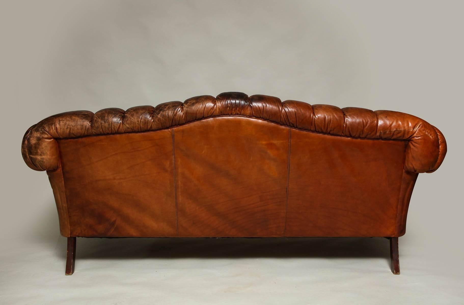 Tufted Leather Sofa 3