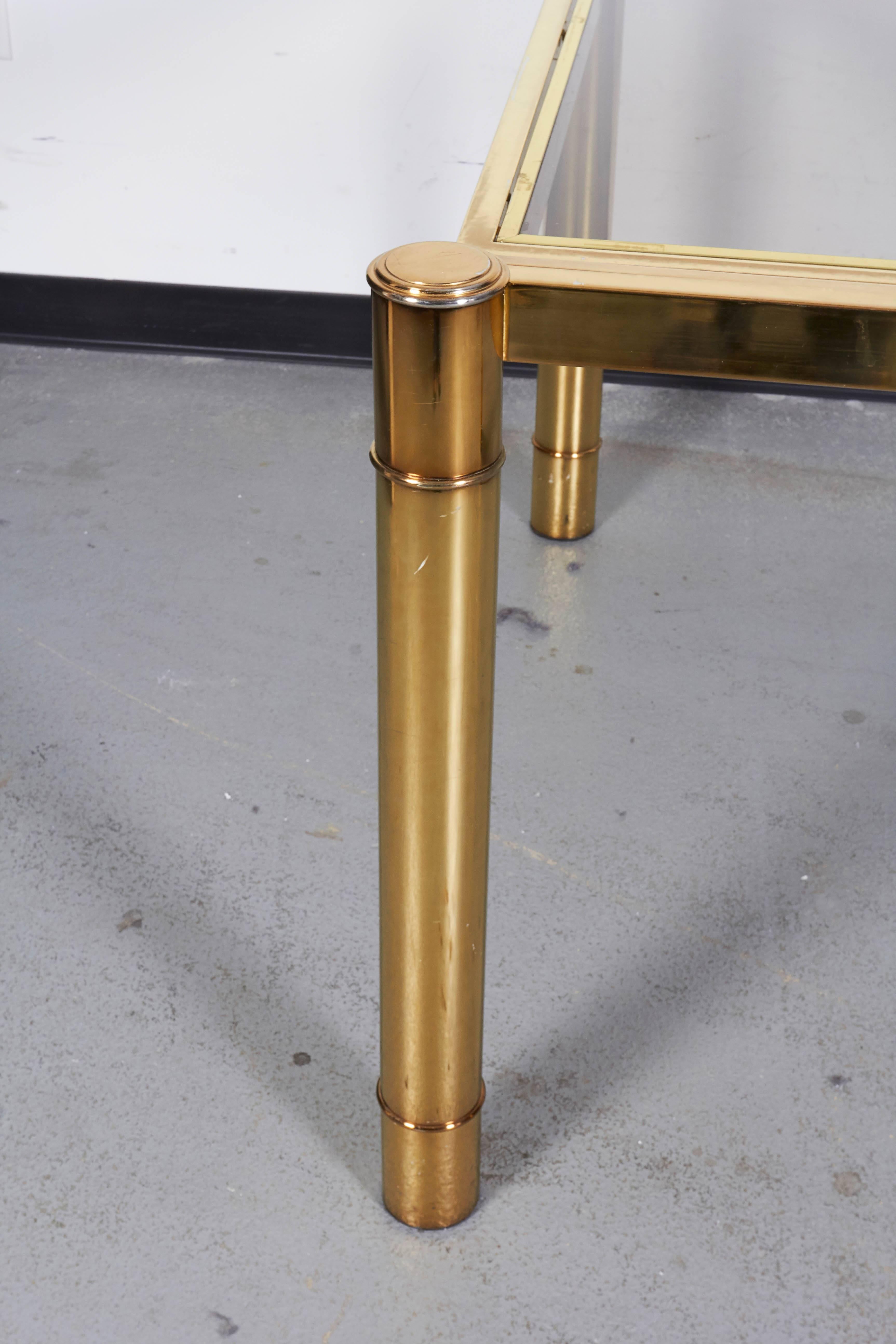 rectangular glass dining table with gold legs