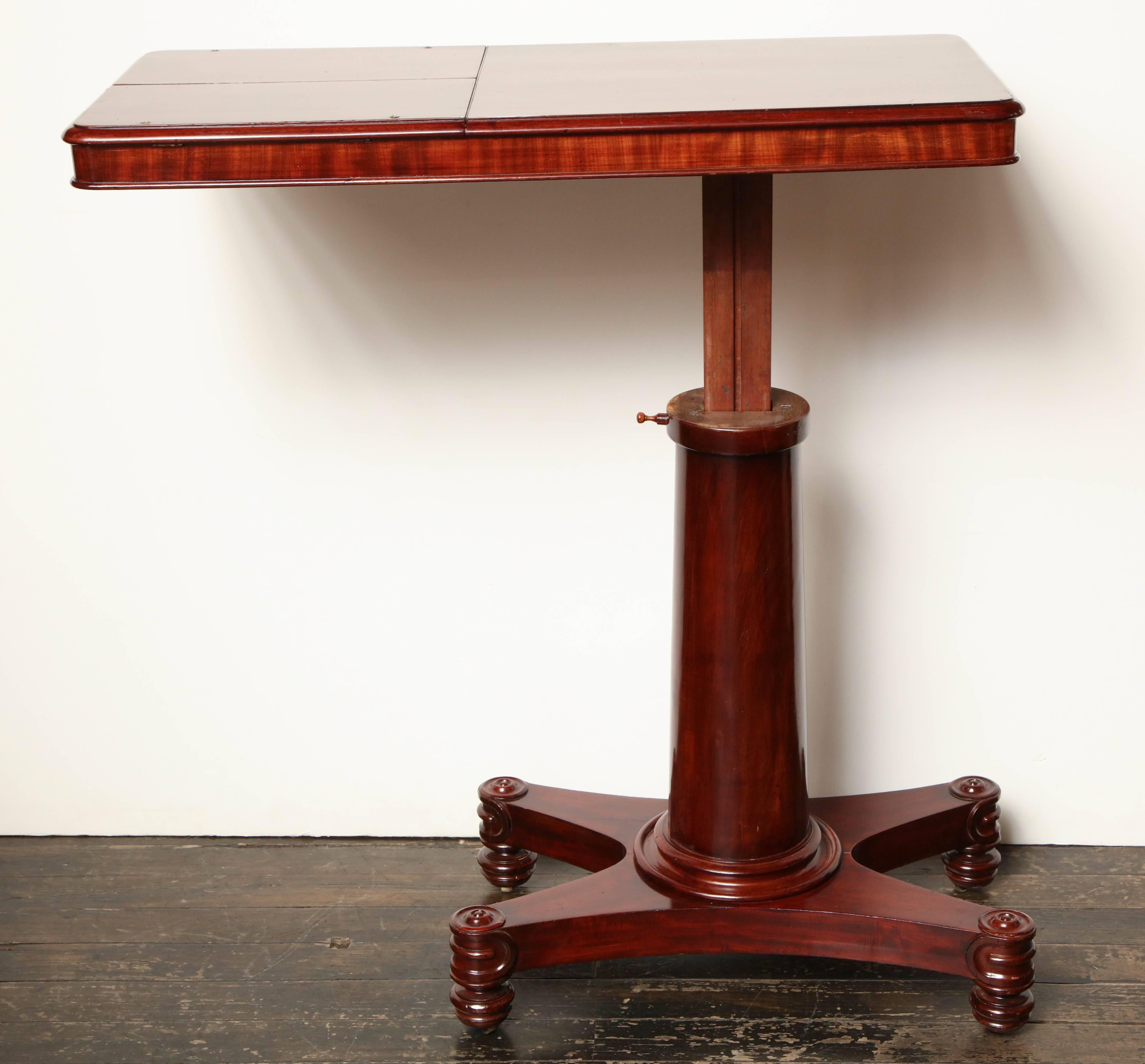 Mahogany Early 19th Century English Articulated Bed Table