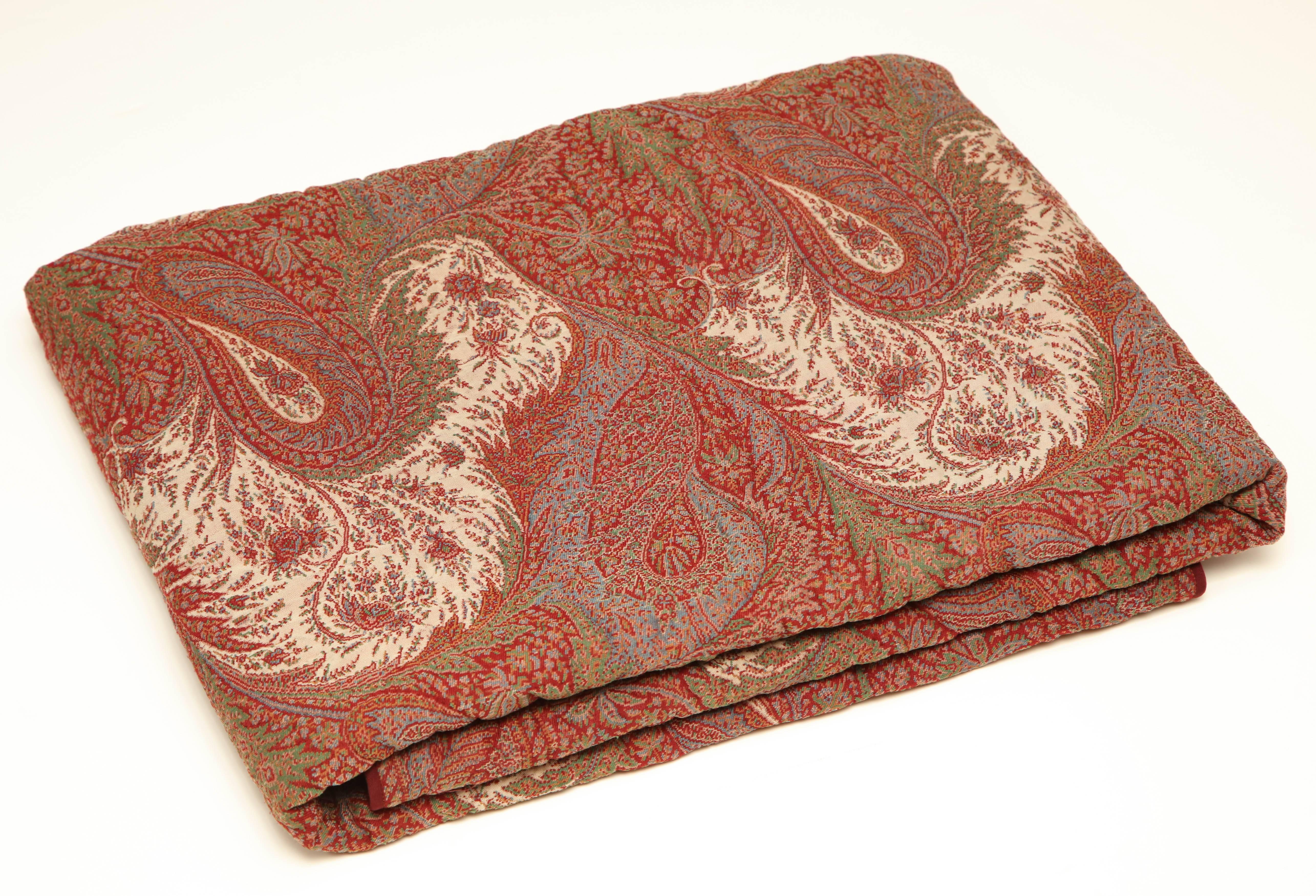 Late 19th century quilted paisley.