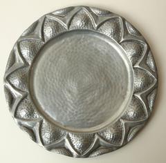 Alice & Eugene Chana, l French Art Deco Dinanderie Pewter Plate