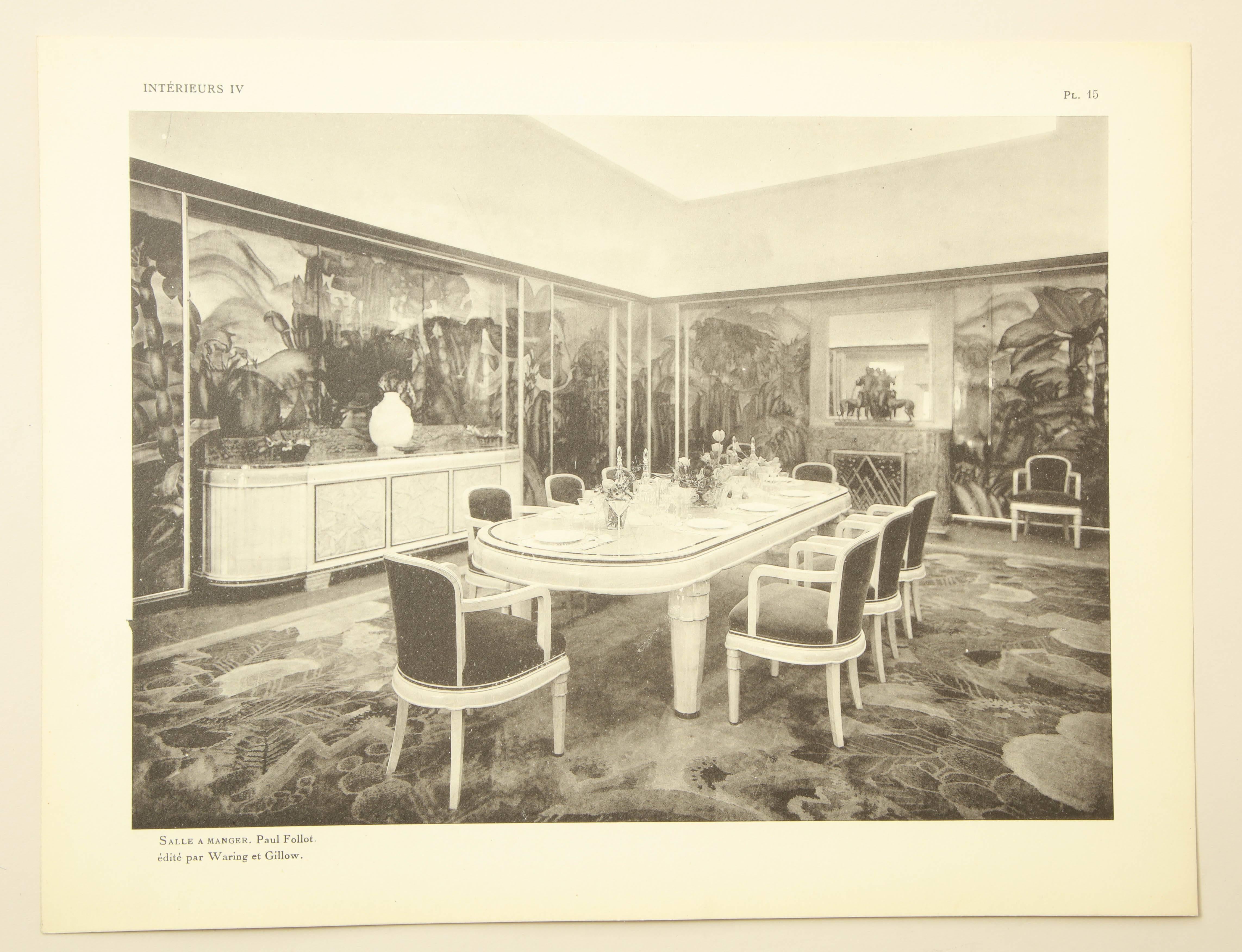 “Interieurs Au Salon Des Artistes Decorateurs 1929” by Leon Bouchet In Excellent Condition For Sale In New York, NY