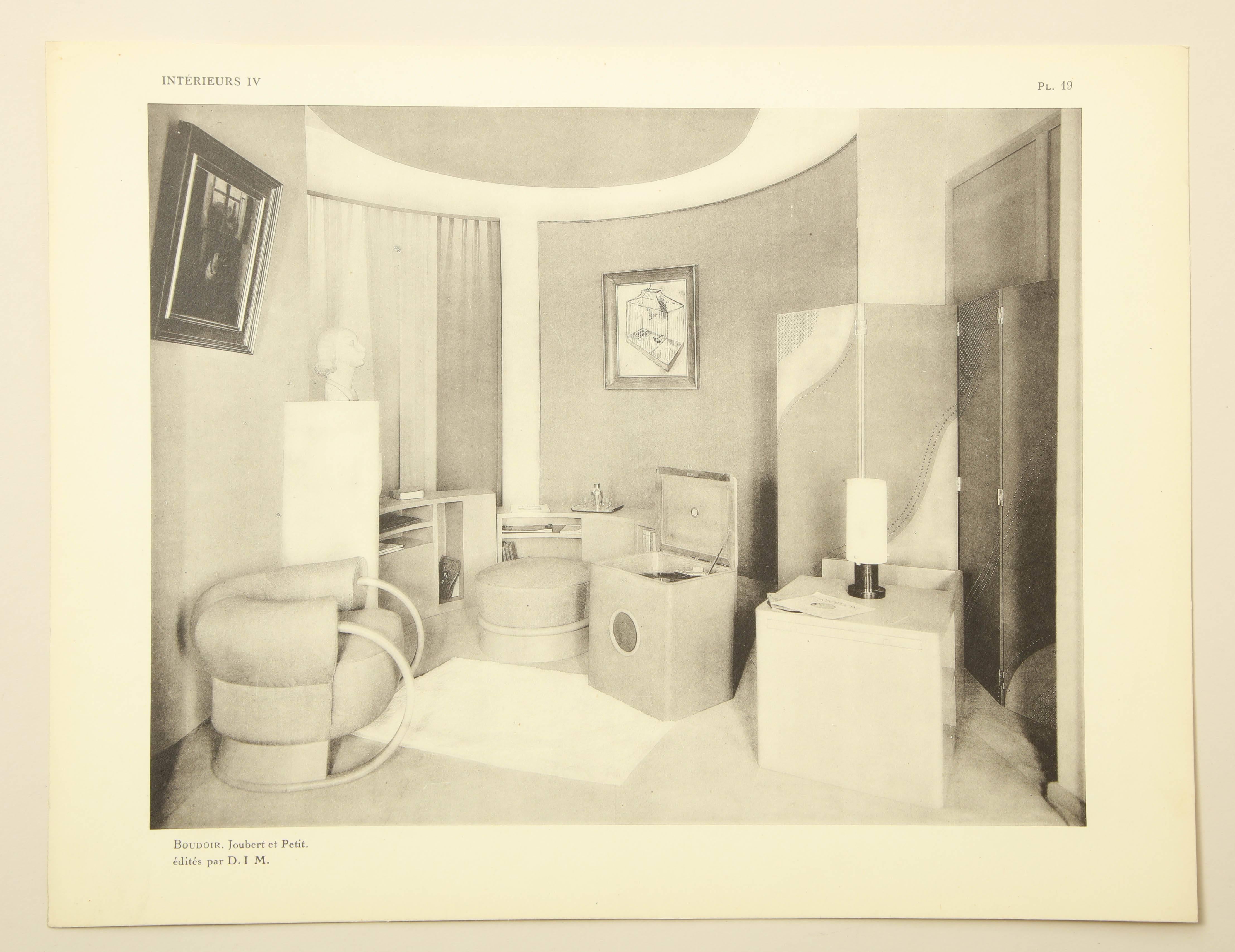 20th Century “Interieurs Au Salon Des Artistes Decorateurs 1929” by Leon Bouchet For Sale