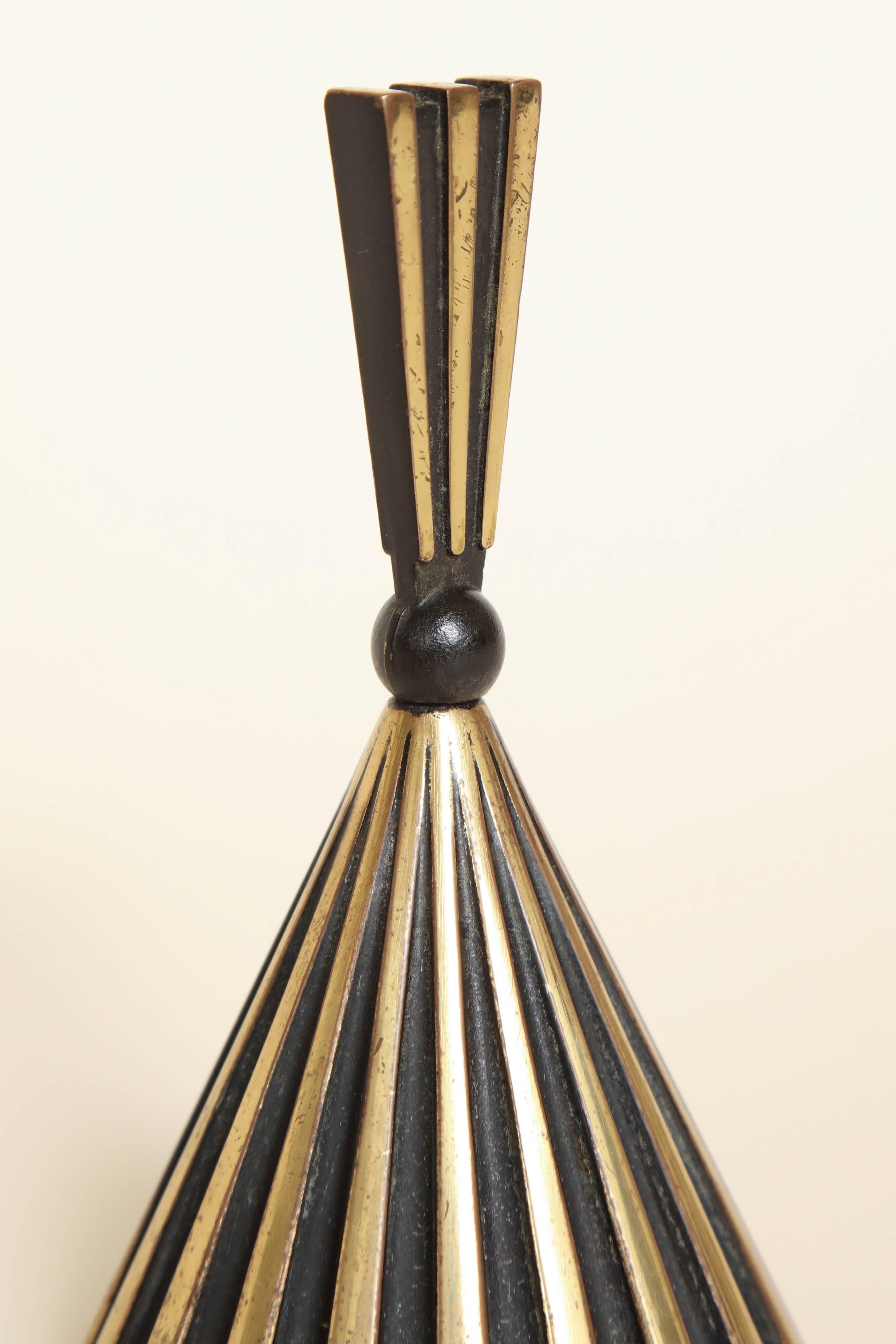 20th Century Austrian Art Deco Brass Bell