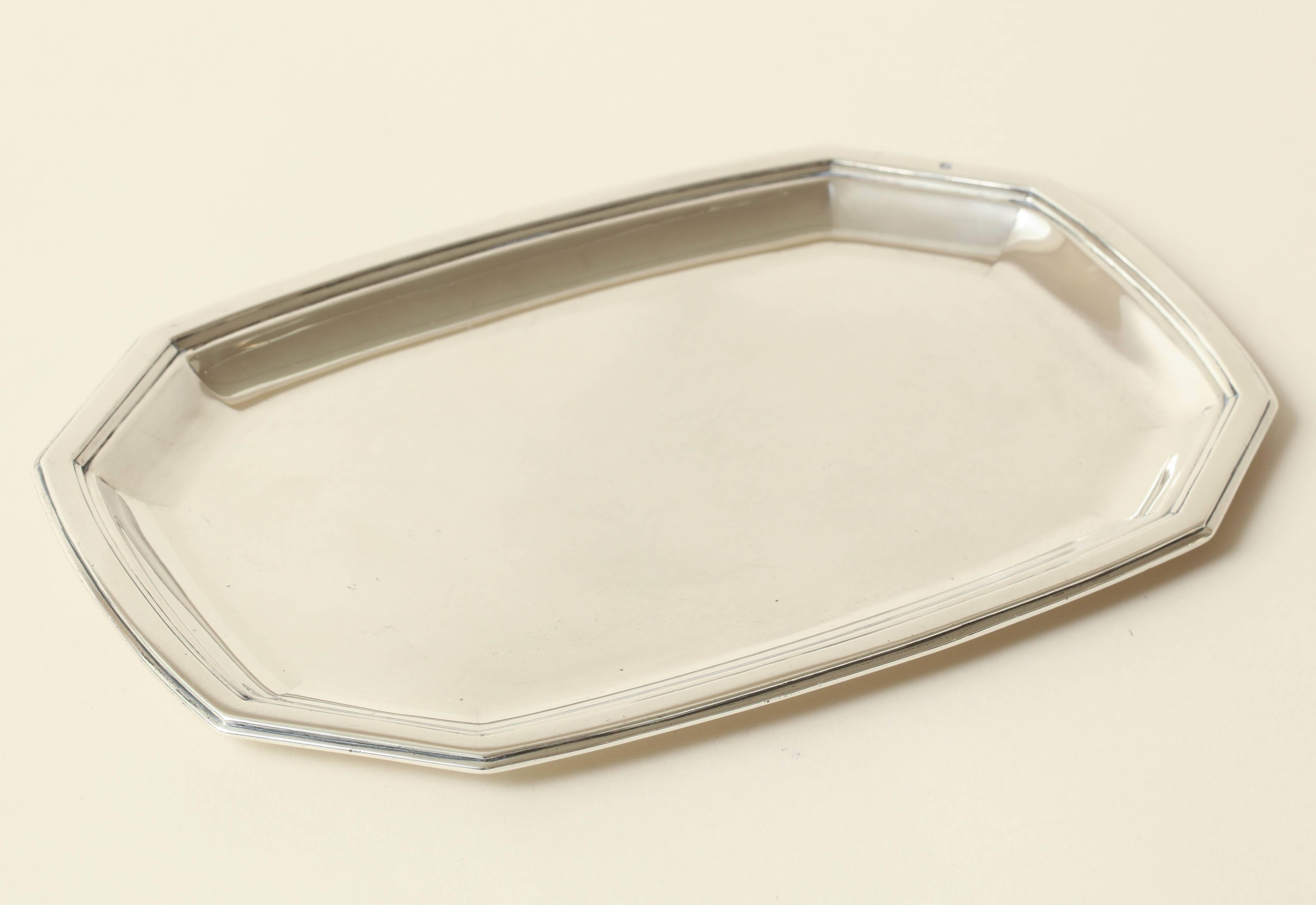Gustave Keller Frères French Art Deco Sterling Silver Tray 5