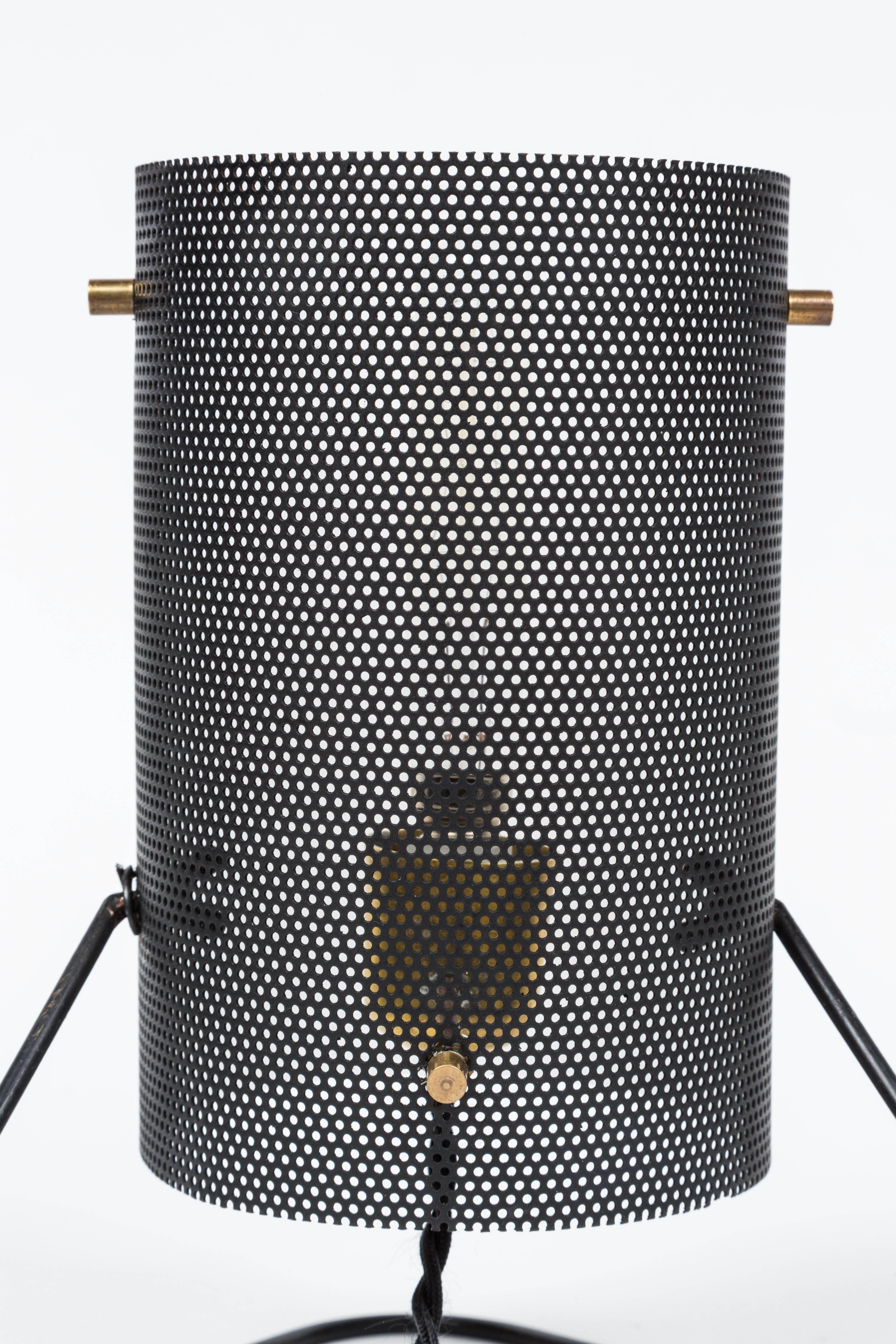 1960s Stilux Milano Perforated Metal Table Lamp 1