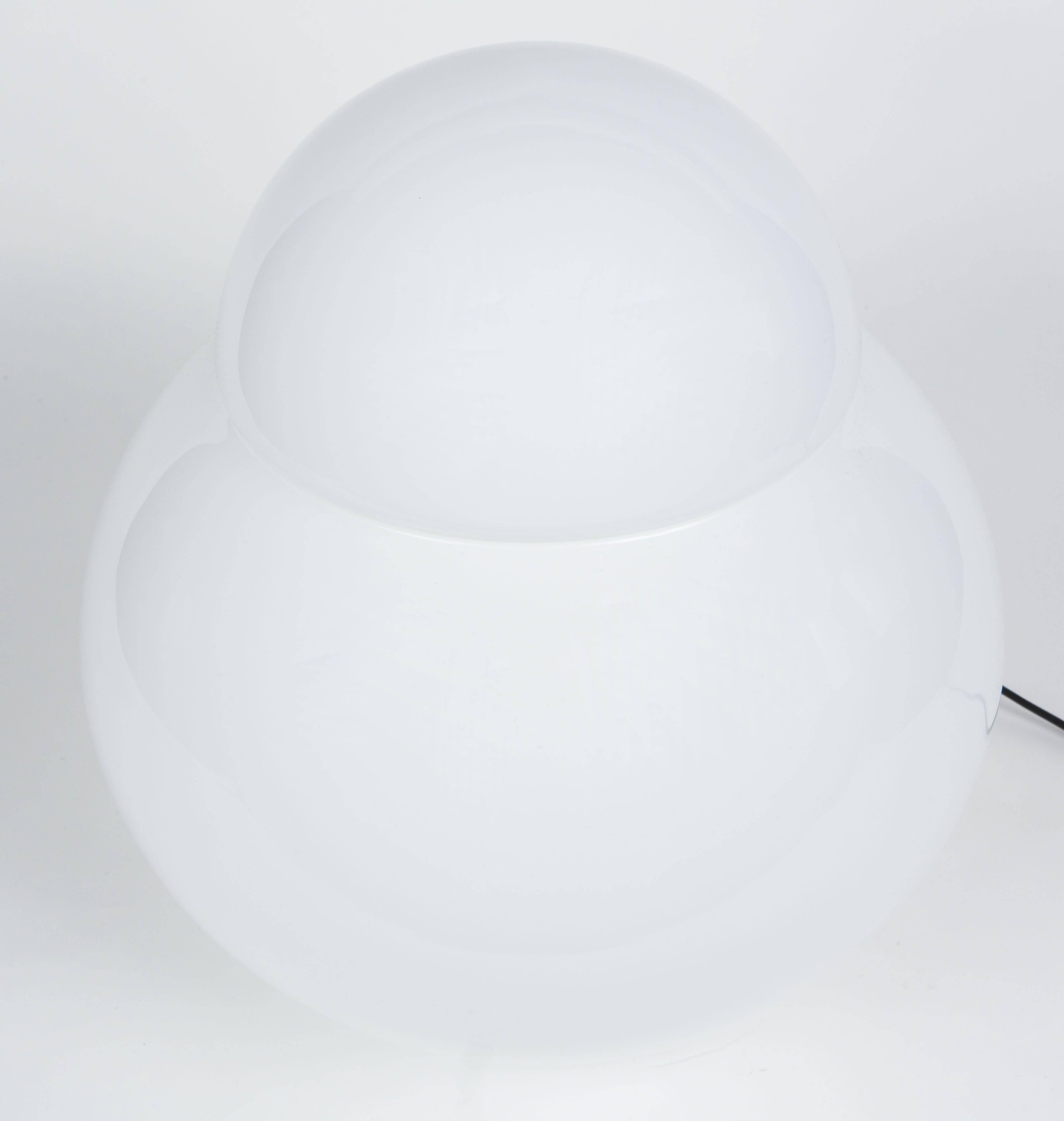 Opaline Glass Large Sergio Asti 'Daruma' Table Lamp for Fontana Arte