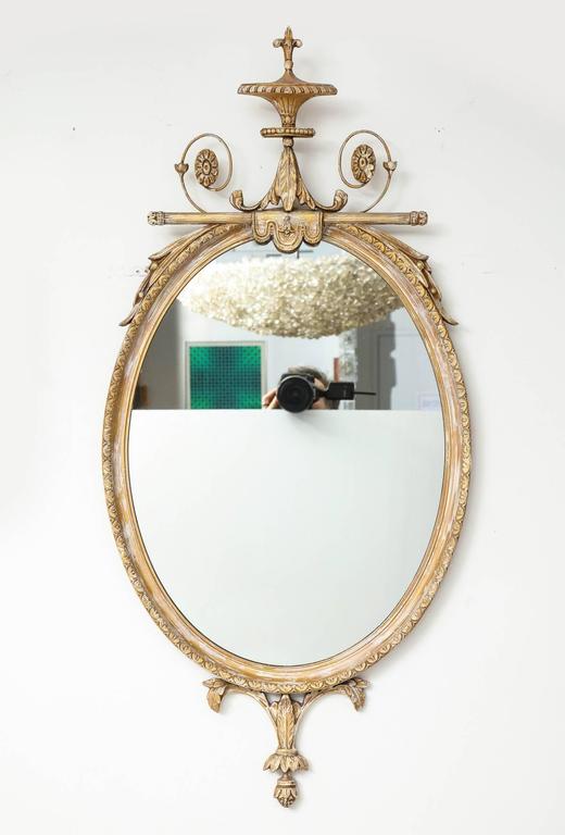 French Rococo Style Oval Mirror at 1stdibs