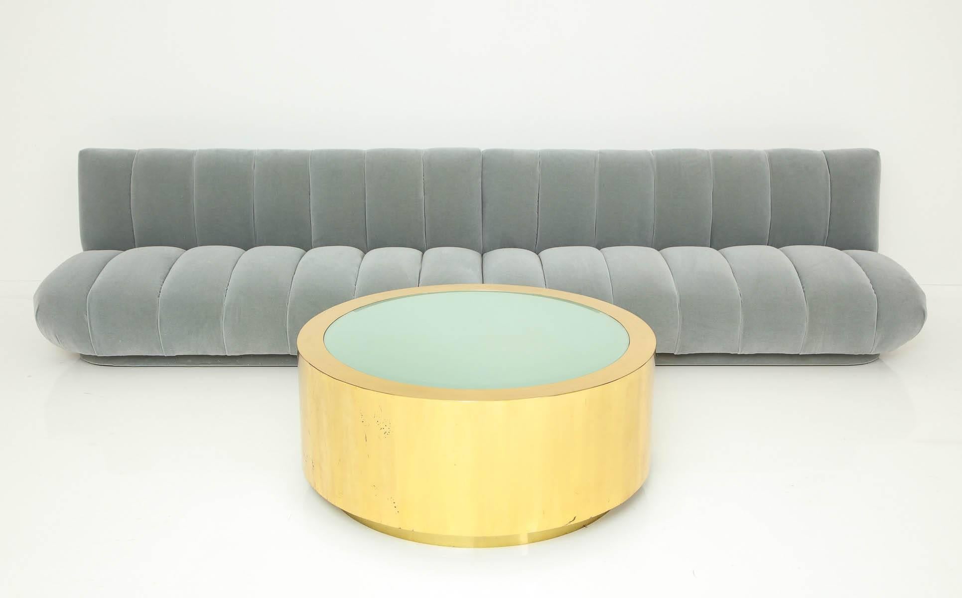 Fabulous Brass and Glass Coffee Table by Steve Chase For Sale 3