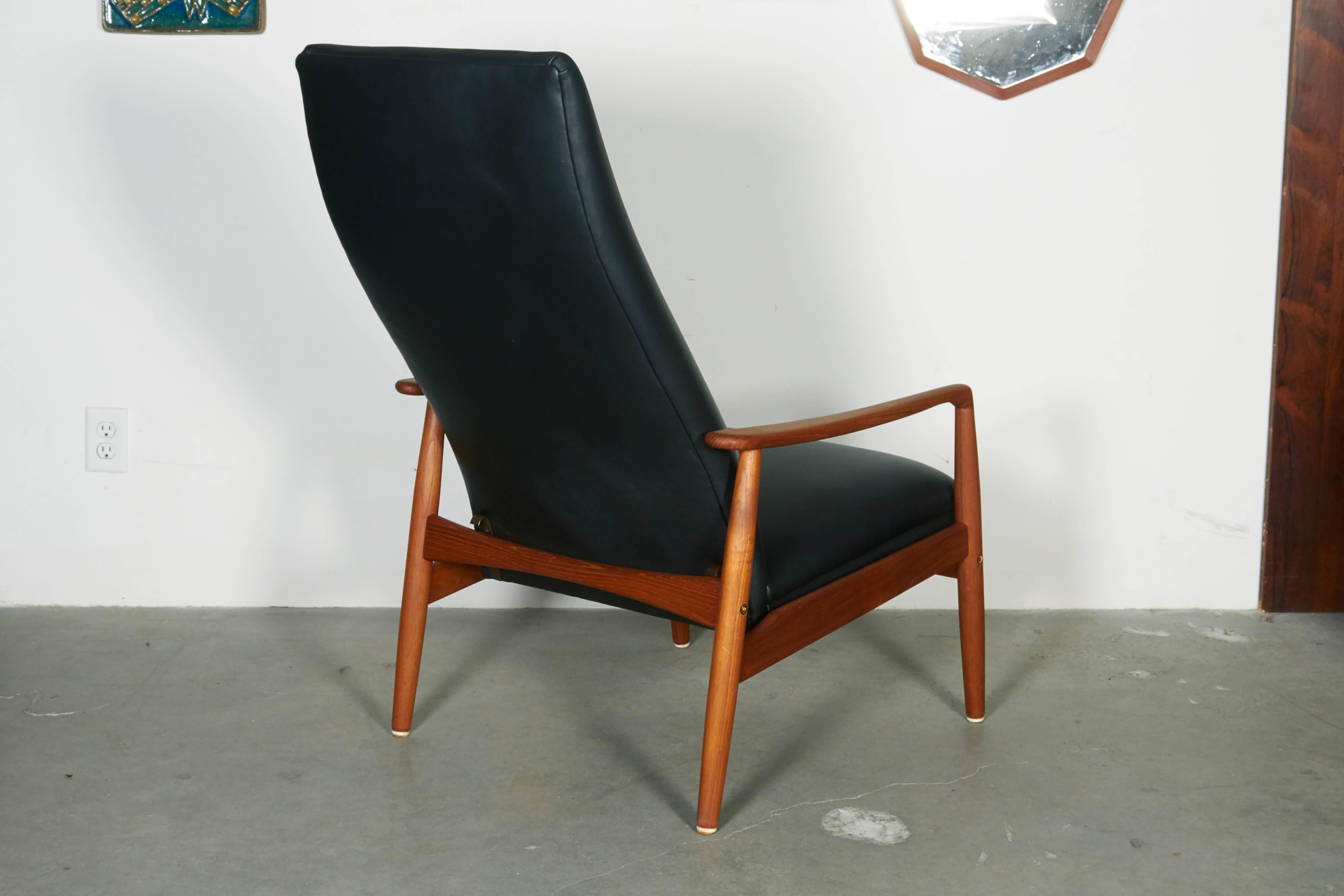 Leather Danish Recliner Chair by Soren Ladefoged