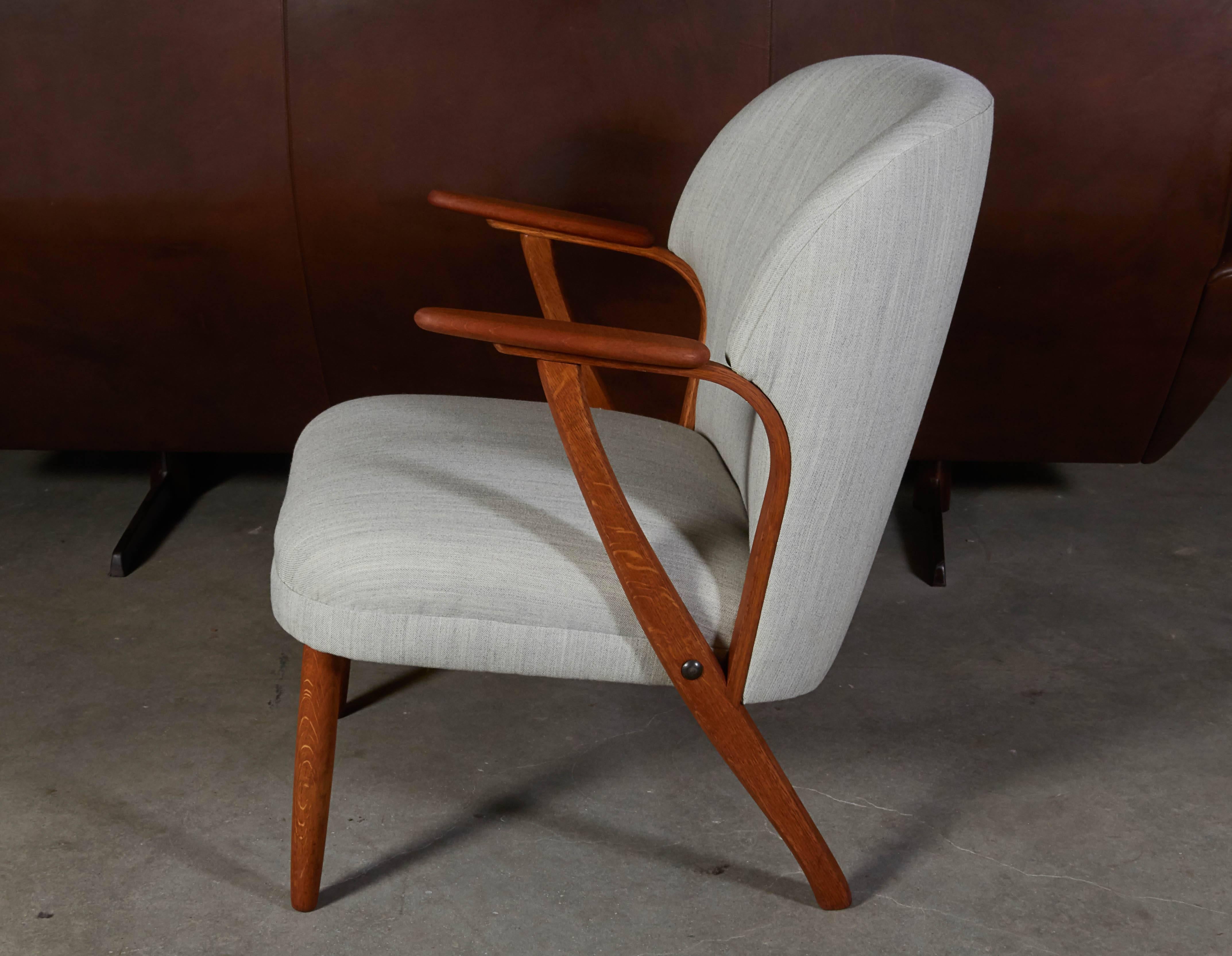 Oiled Mid Century Steam Bent Arm Chair