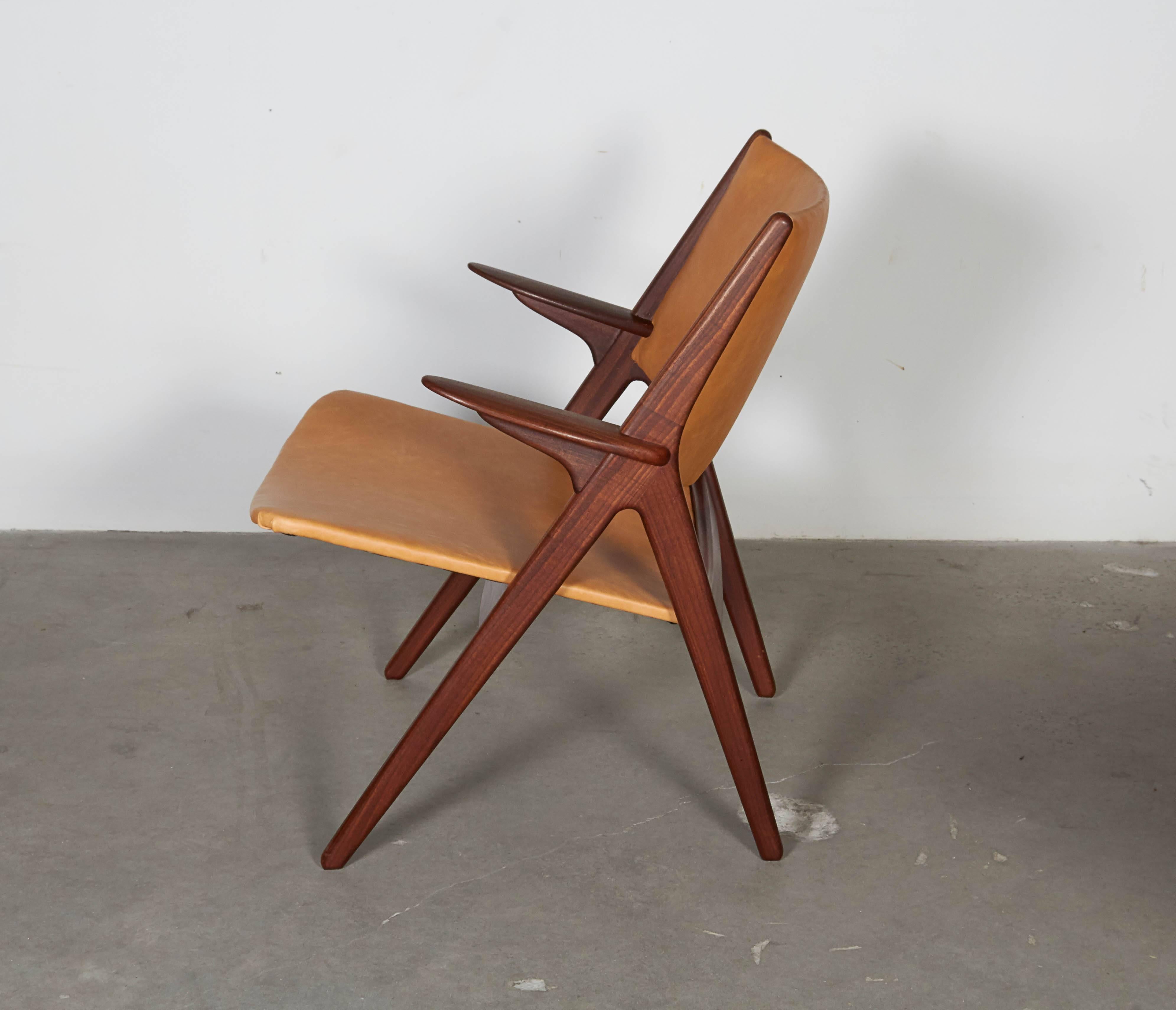 Oiled Mid Century Arm Chair For Sale