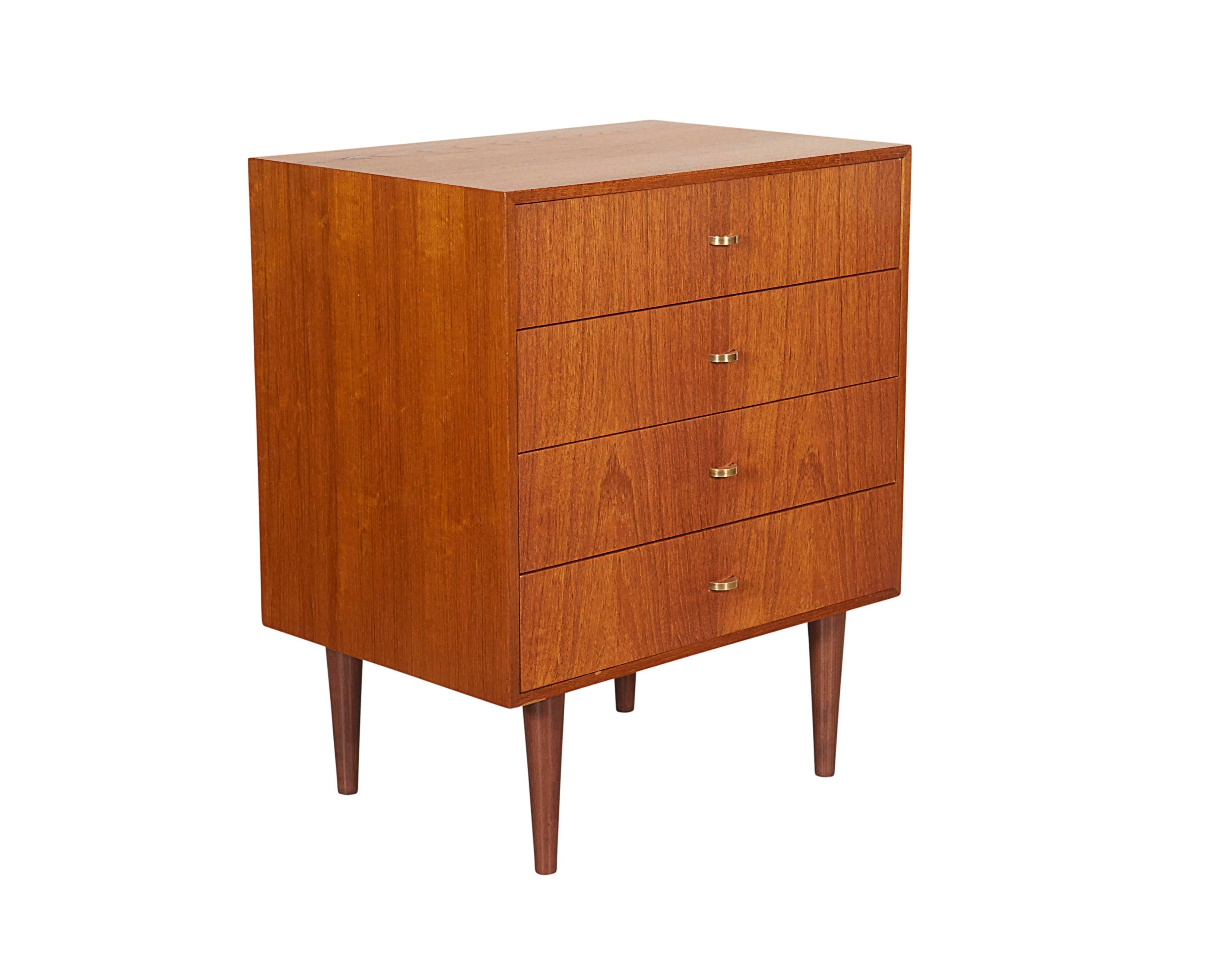 Danish Teak Night Stands, Pair In Excellent Condition In New York, NY
