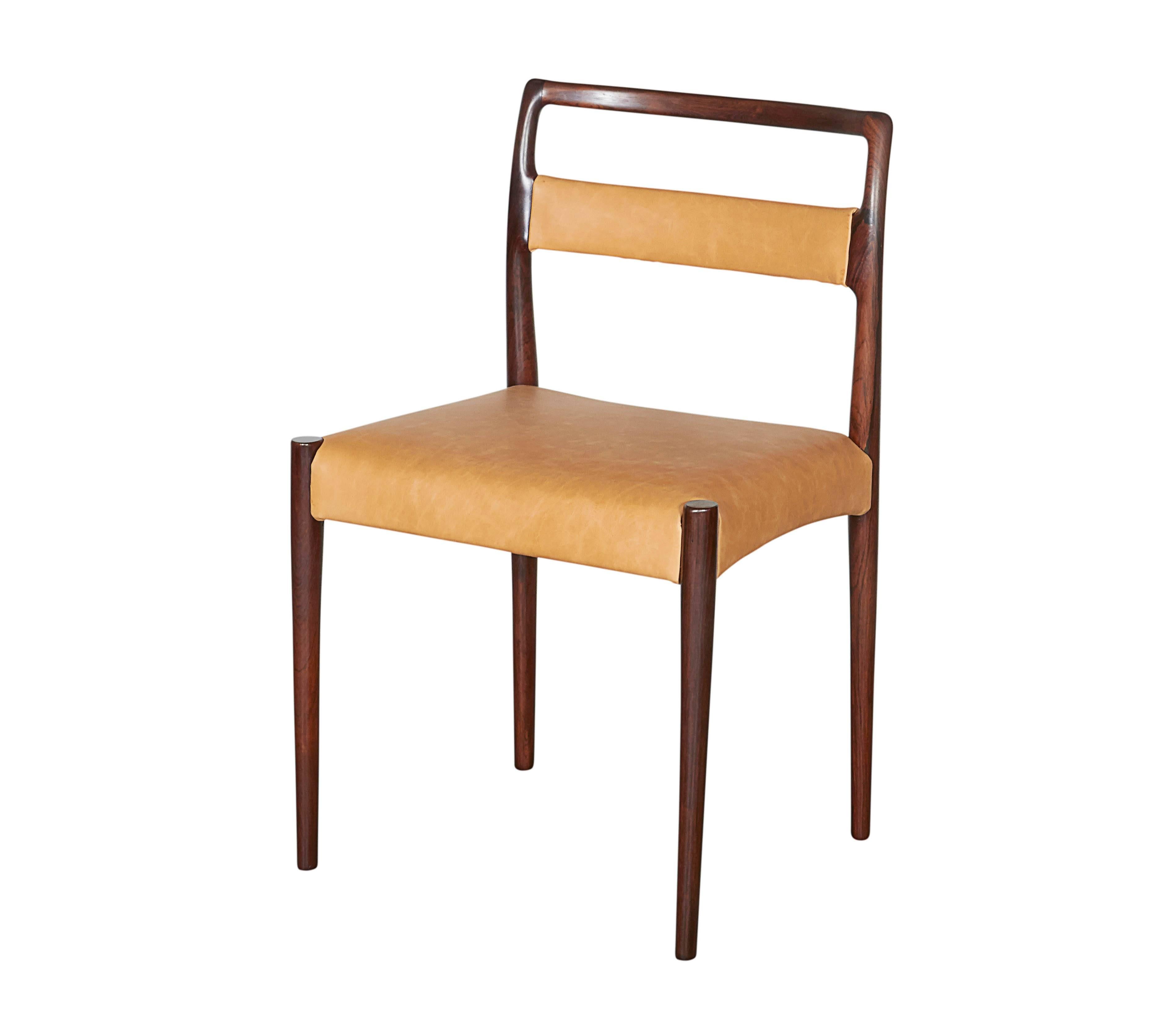 Scandinavian Modern Danish Rosewood Dining Chairs, Set of 4 