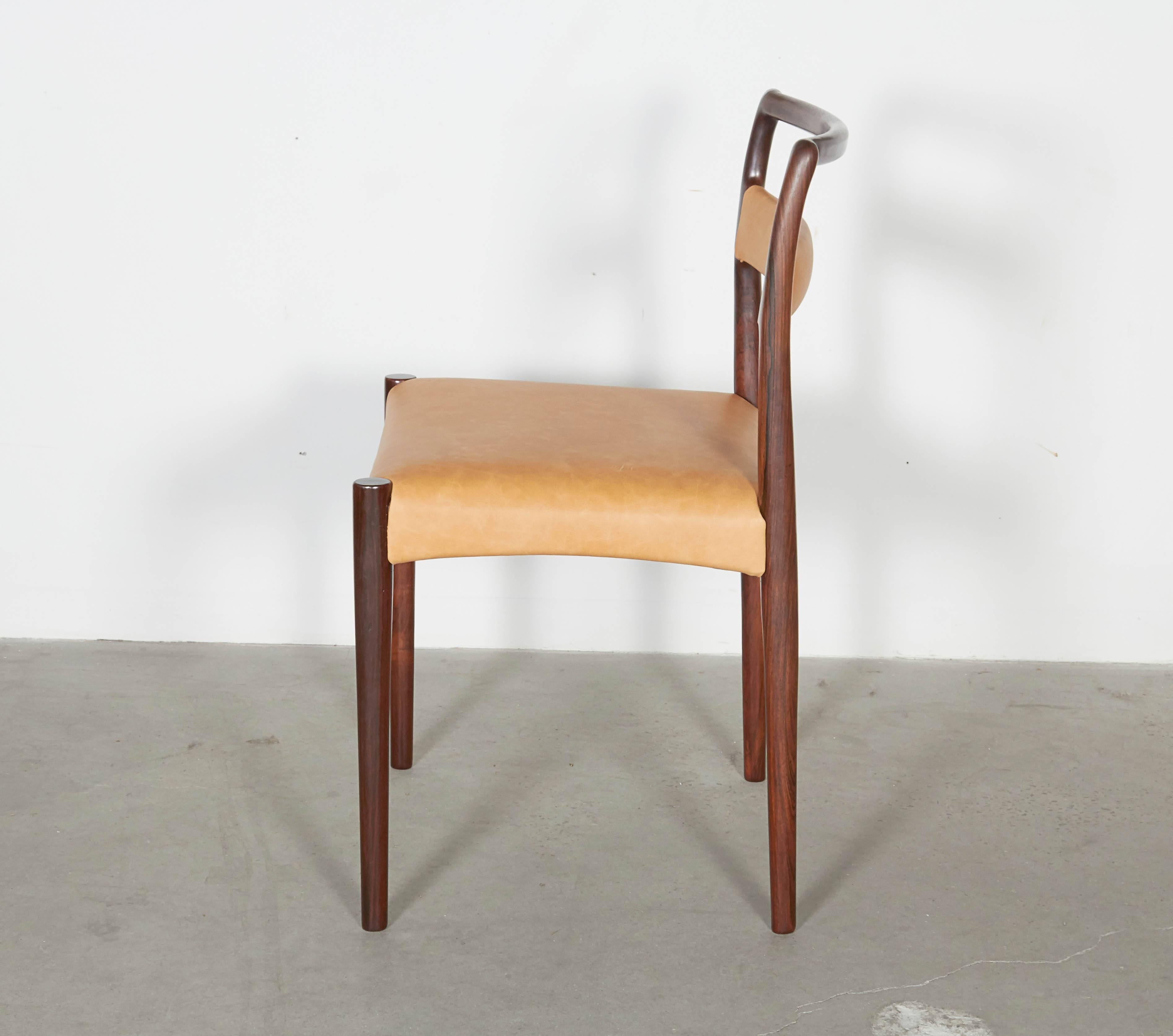 Oiled Danish Rosewood Dining Chairs, Set of 4 