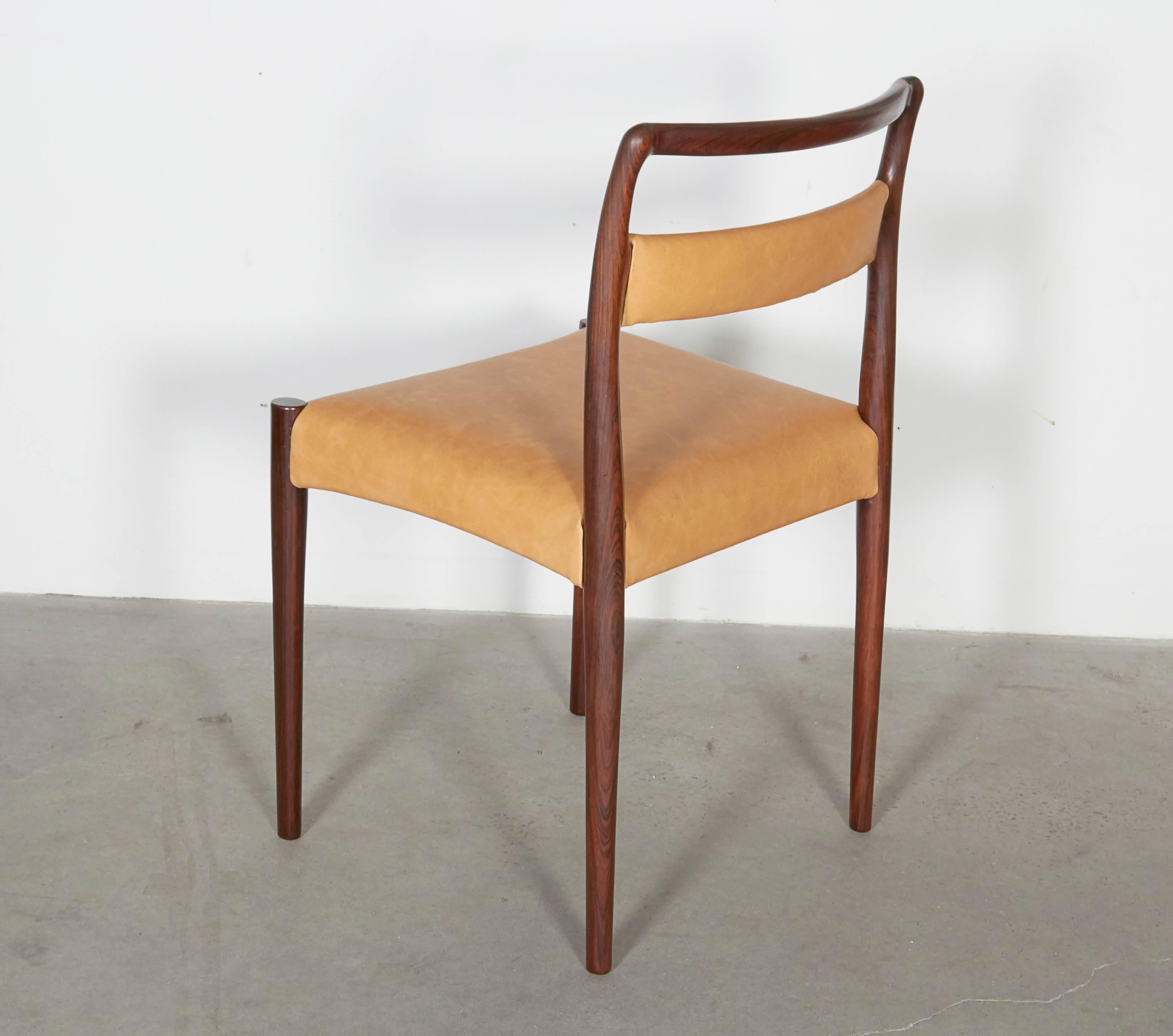 Danish Rosewood Dining Chairs, Set of 4  In Excellent Condition In New York, NY