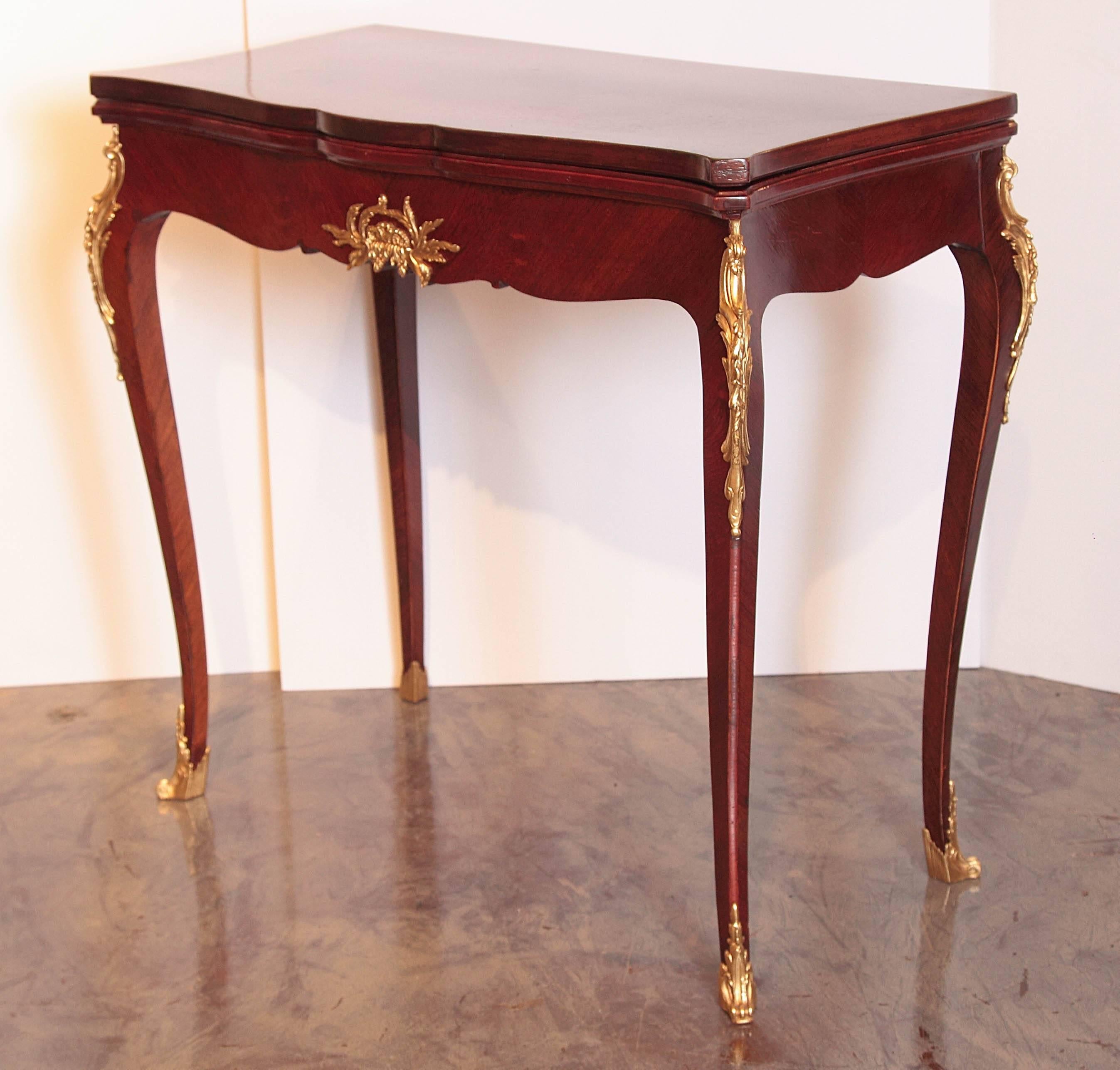 Louis XV 19th Century French Game Table Signed F Linke For Sale