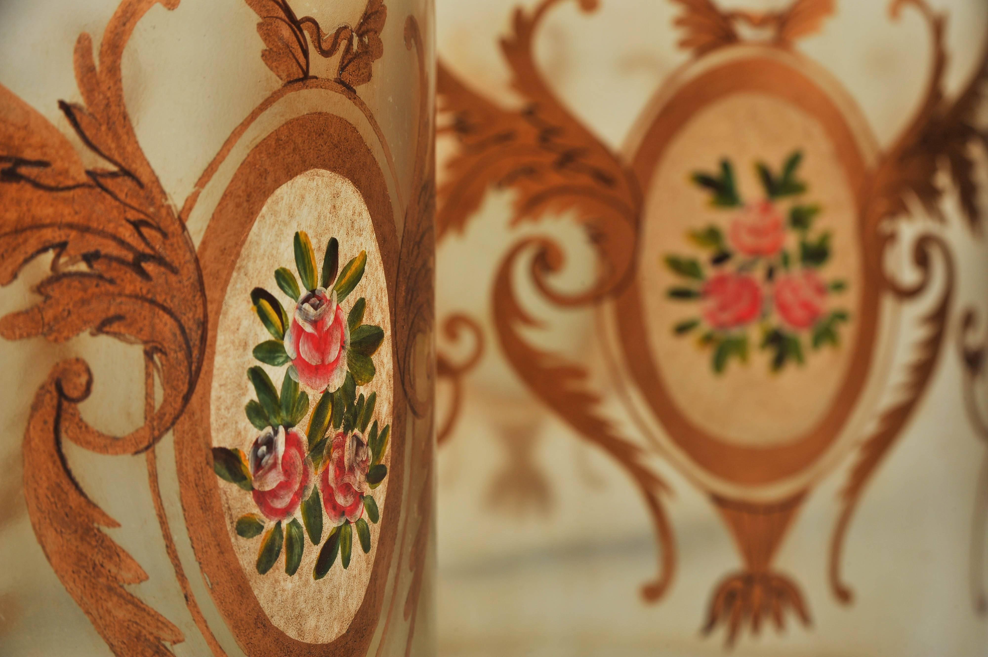 Set of Seven Hand-Painted French Apothecary Jars 1