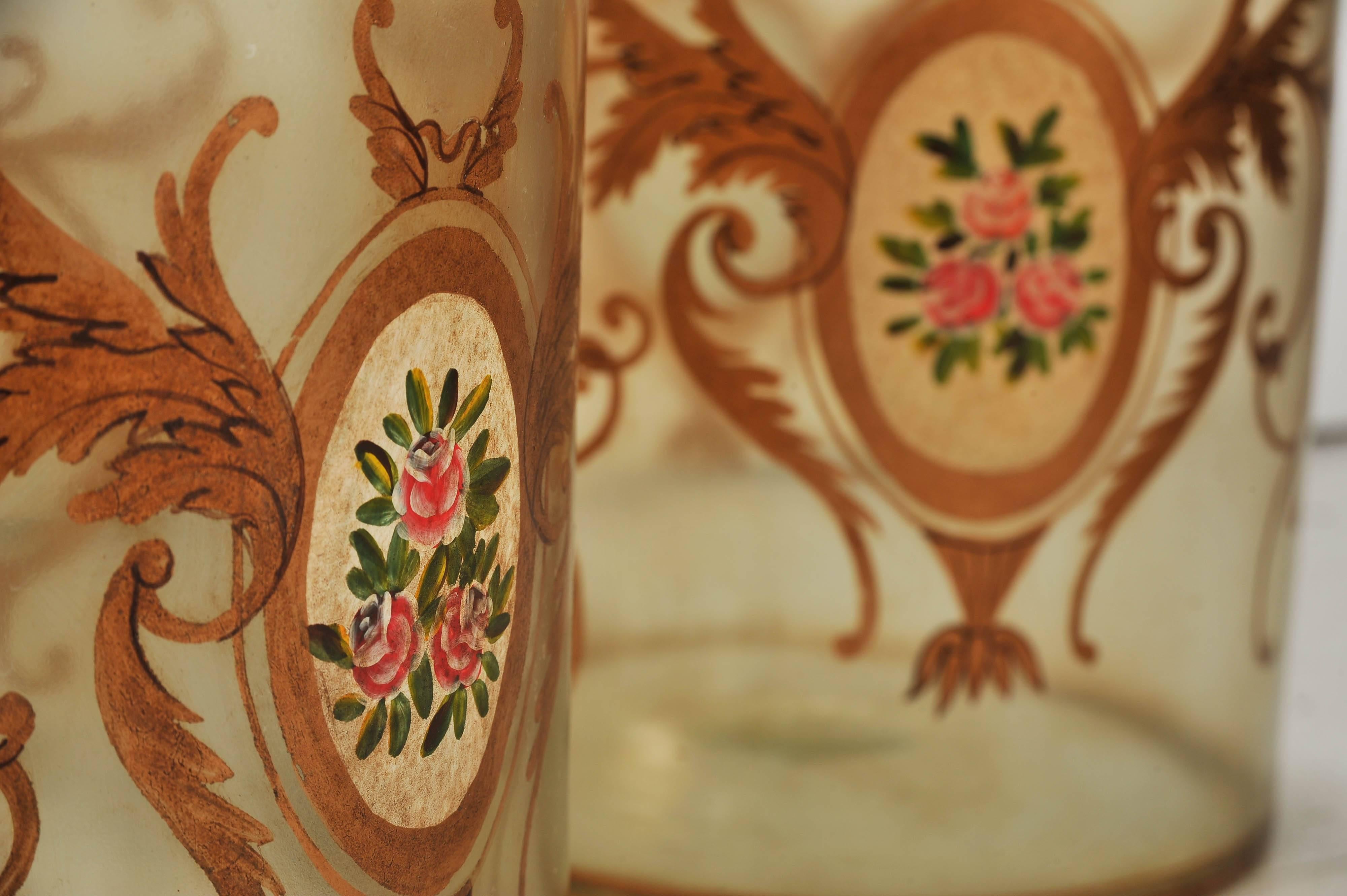 Set of Seven Hand-Painted French Apothecary Jars 2