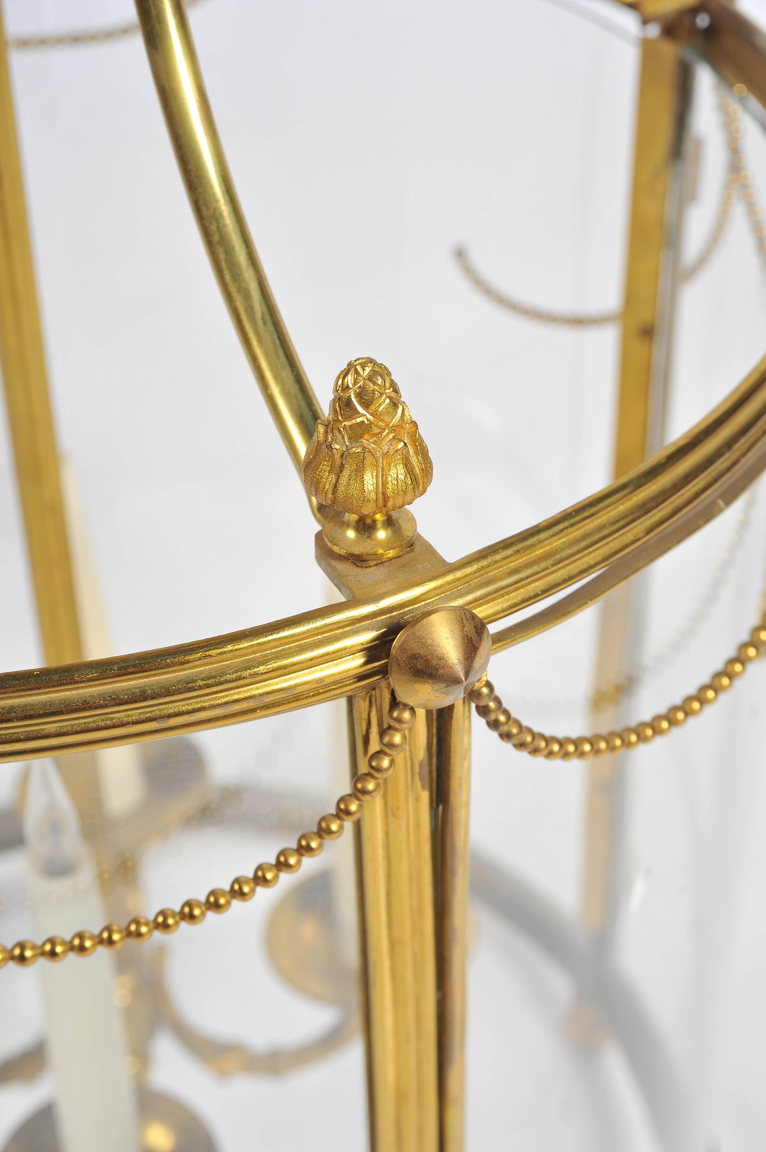Regency Style Brass Hall Lantern For Sale 1