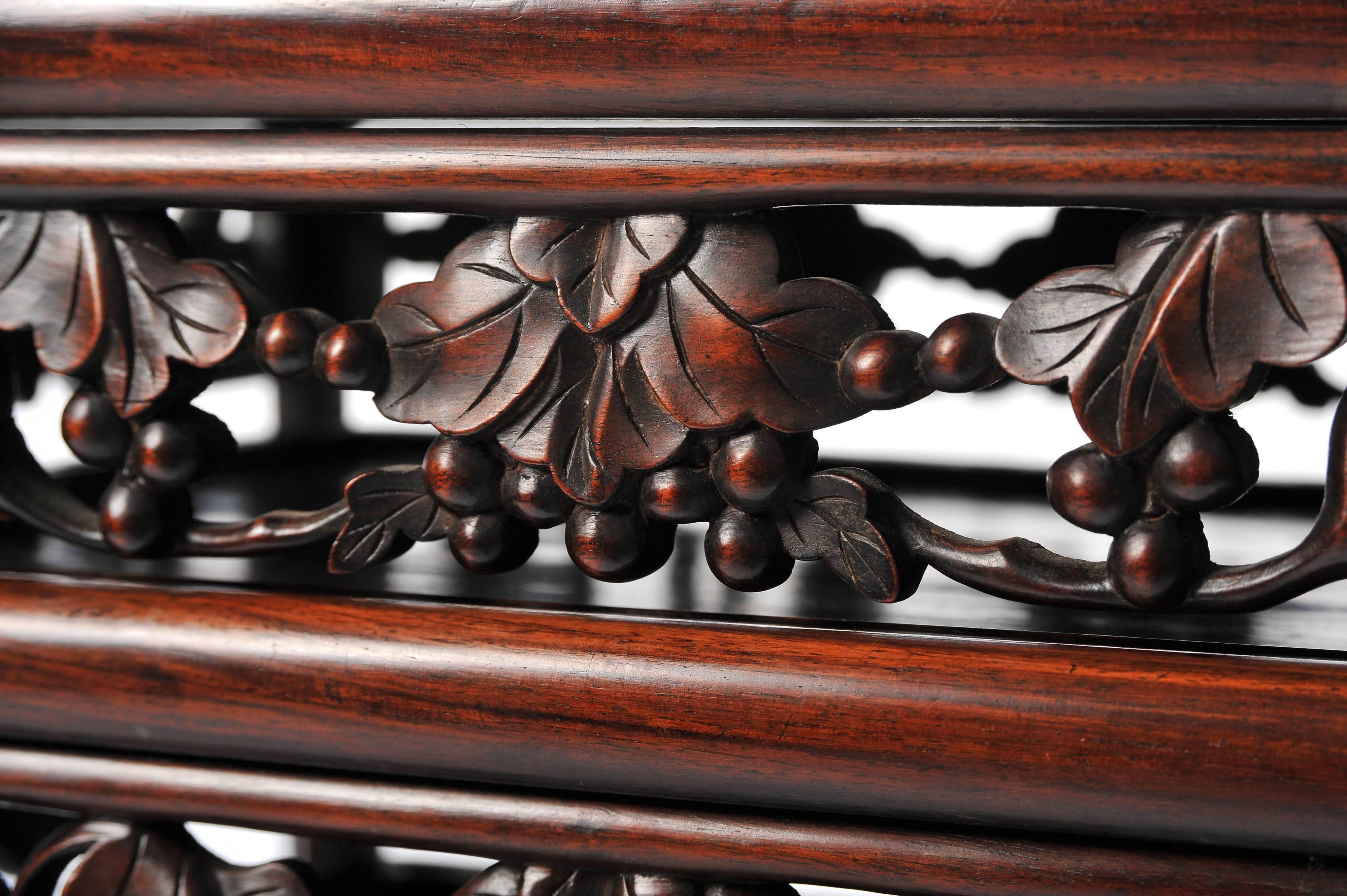 Nest of Four 19th Century Chinese Hardwood Tables In Good Condition For Sale In Brighton, Sussex