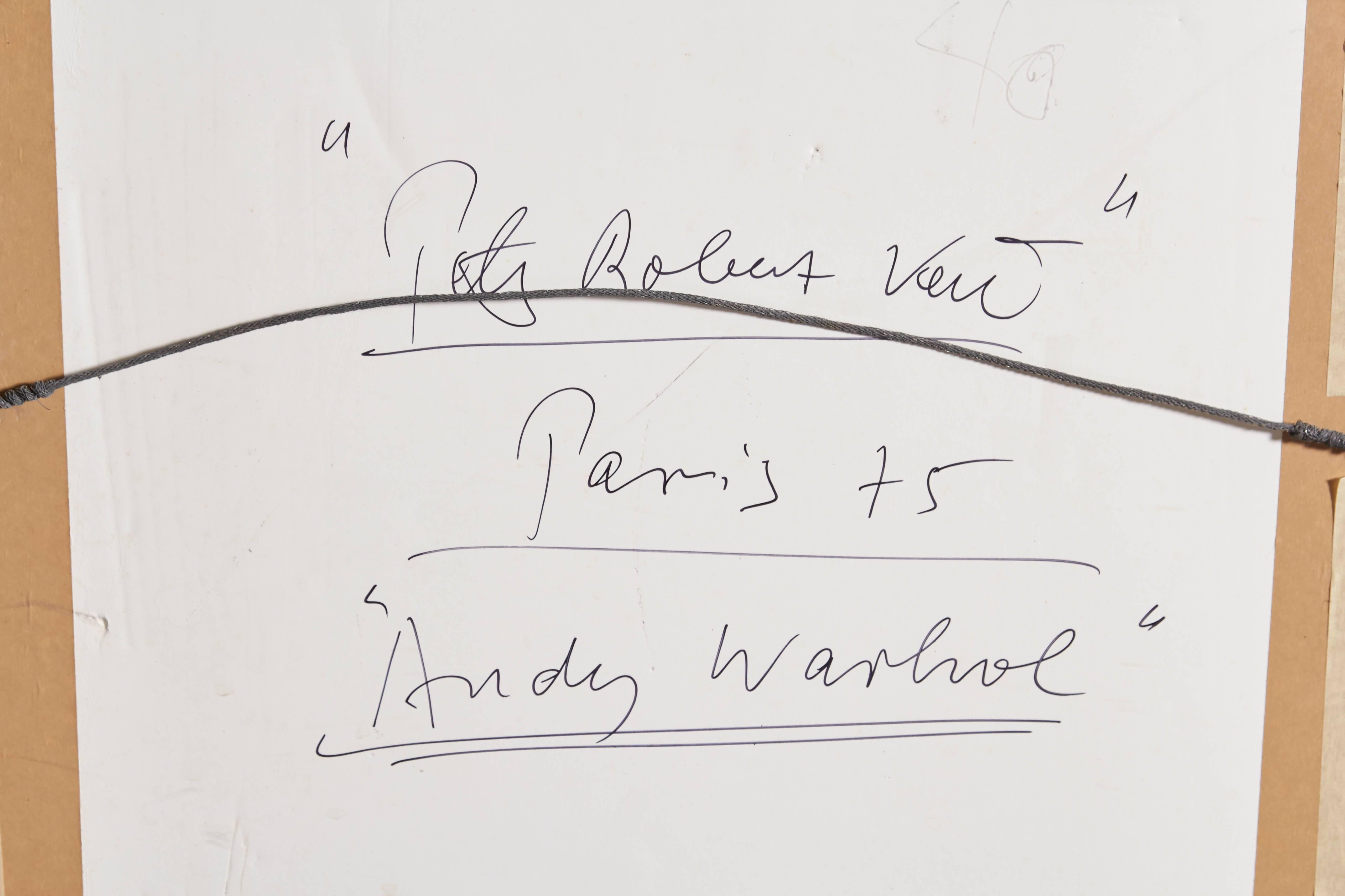 Giltwood Peter Robert Keil, 'Andy Warhol', Oil on Board, Signed