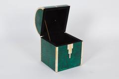 Casa Bique Faux Shagreen Domed Box with Bone Accent