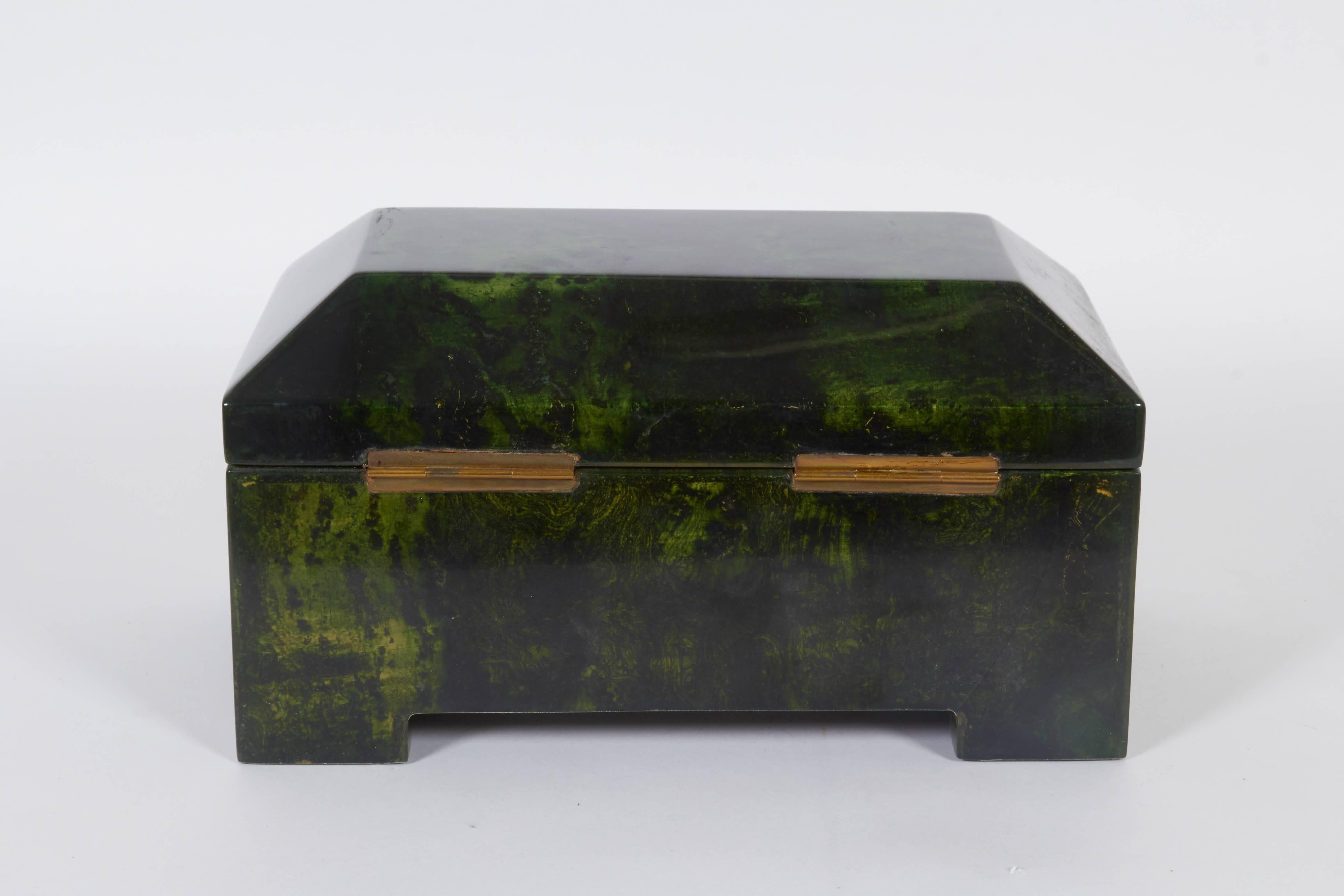 Goatskin Enrique Garcel Lacquered Modern Decorative Box