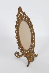 Pair of Victorian Brass Photo Frames with Scrolling Detail