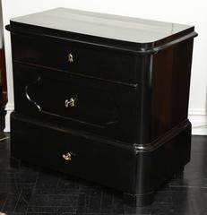 19th Century Biedermeier Ebonized Walnut Commode