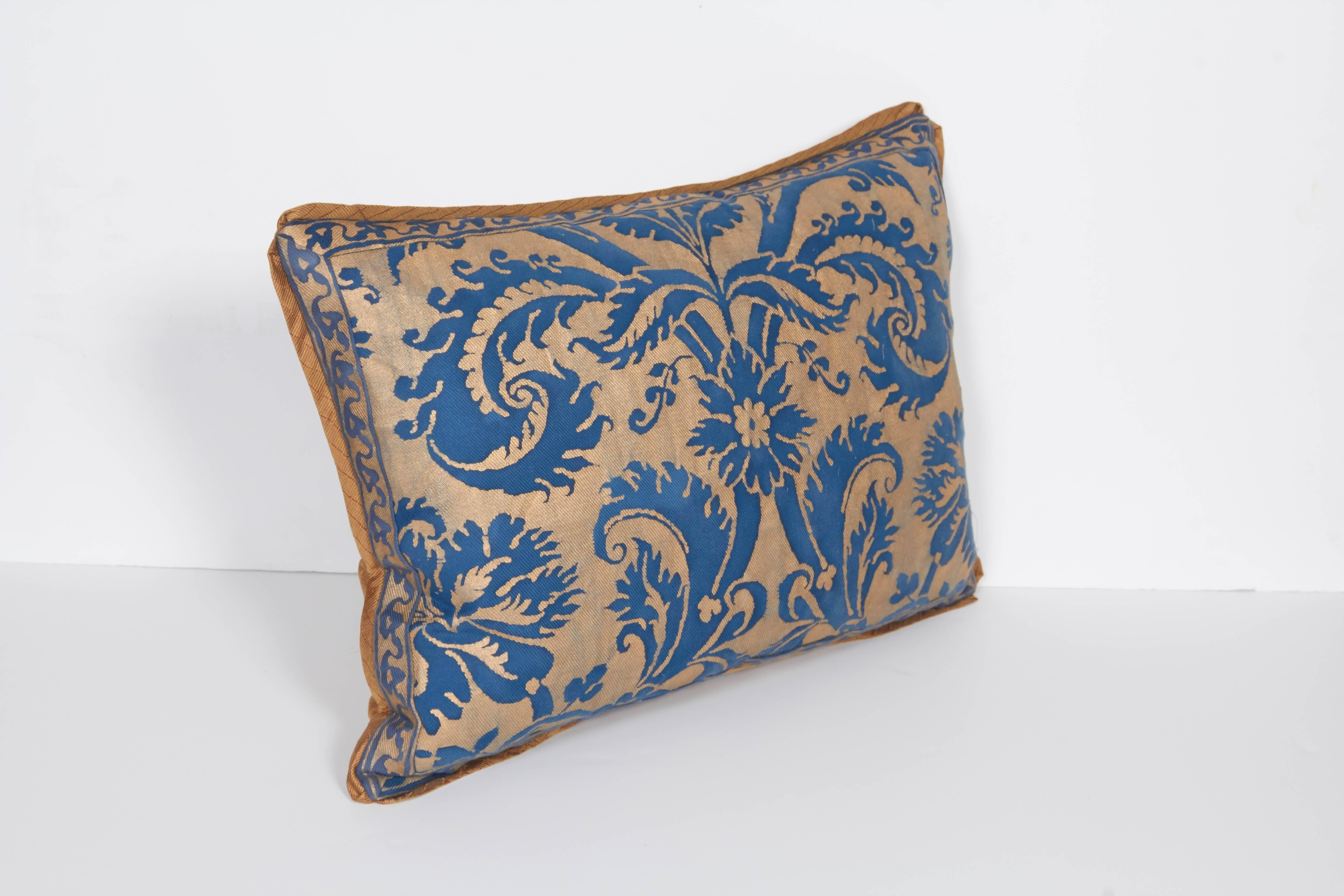 Baroque A Fortuny Lumbar Cushion in the DeMedici Pattern