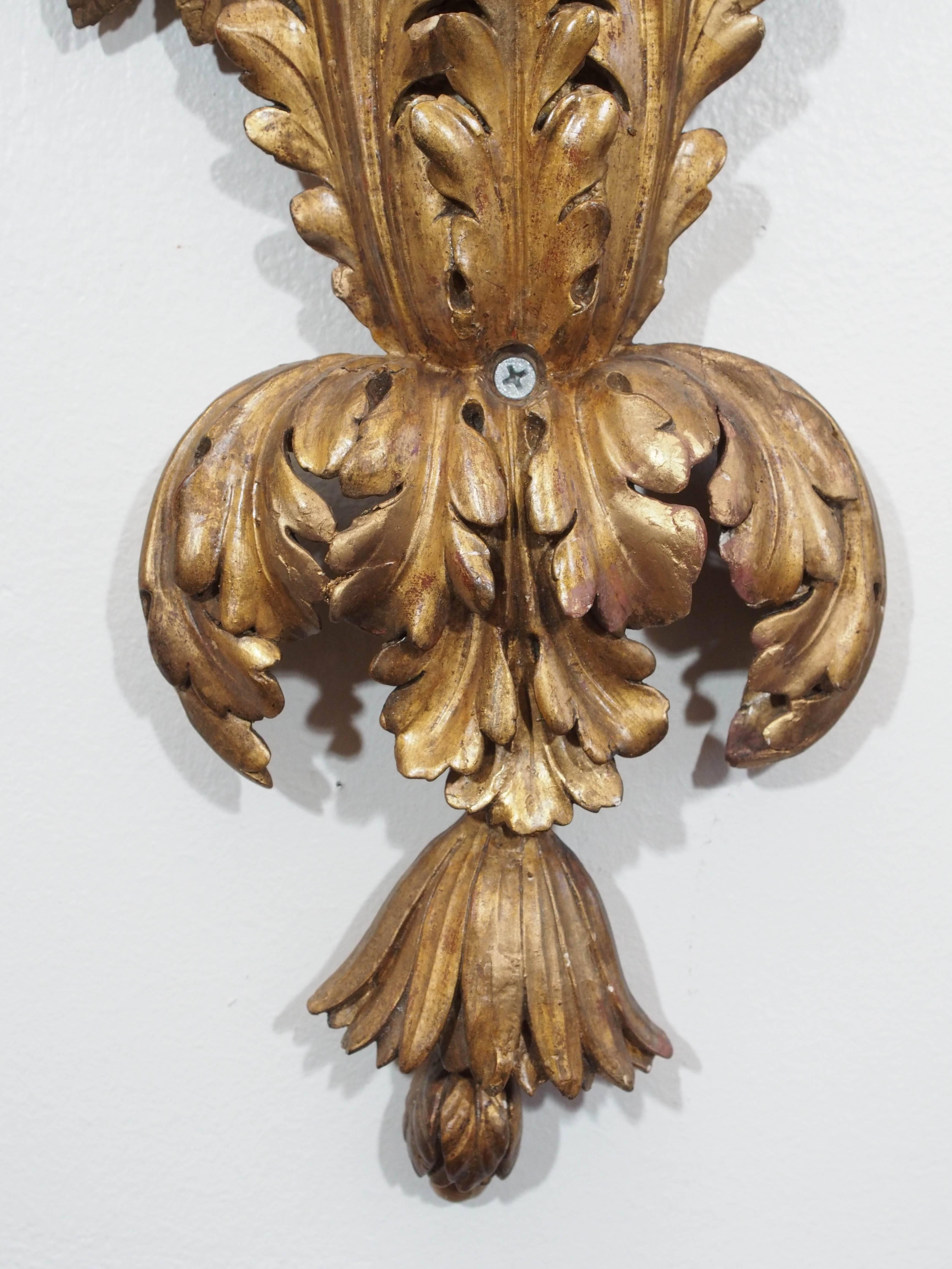 Carved Wood Wall Sconces 1