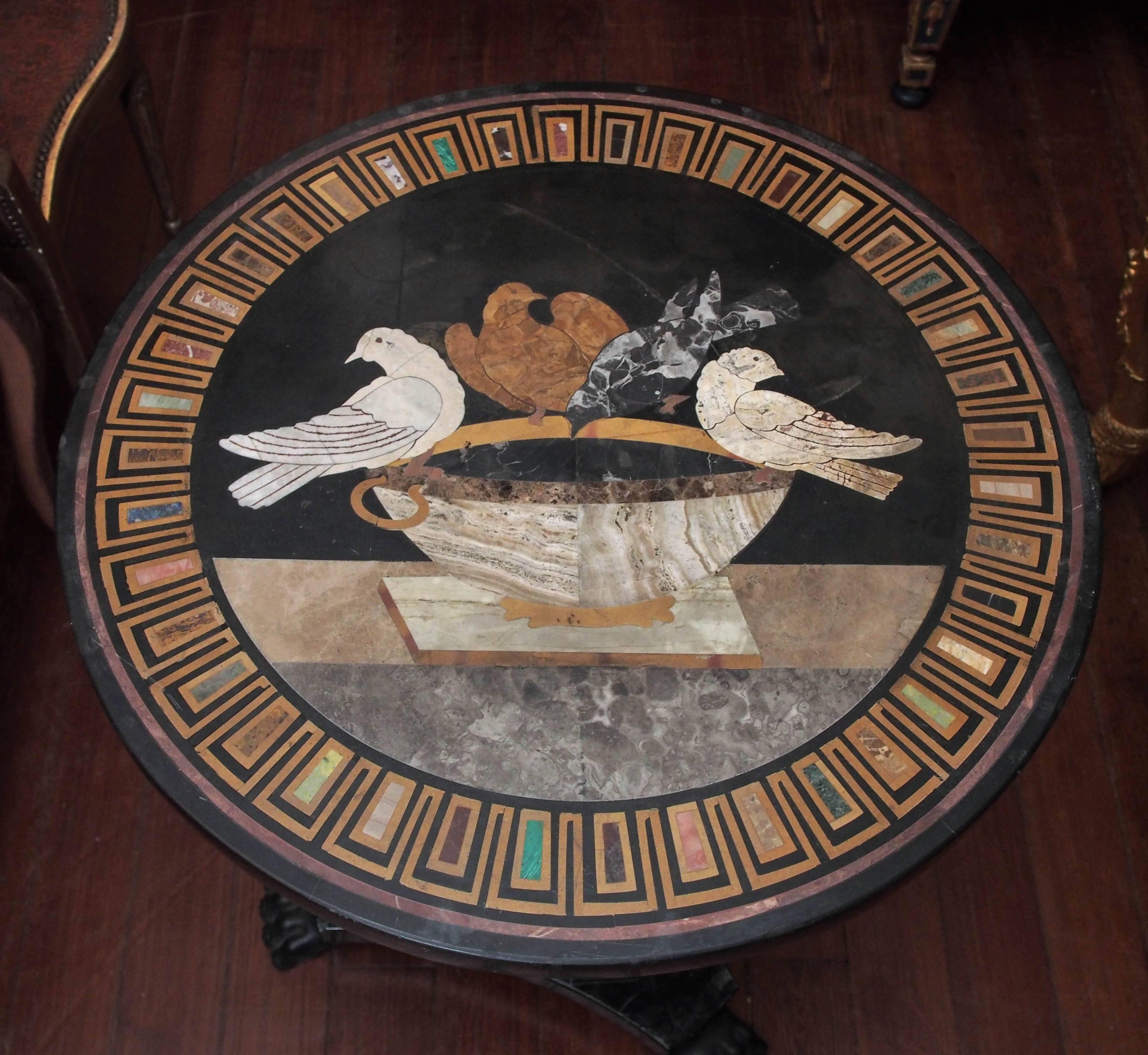 Italian 19th Century Florentine Pietra Dura Table