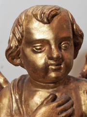 Italian Gitwood Cherub on "Clouds"