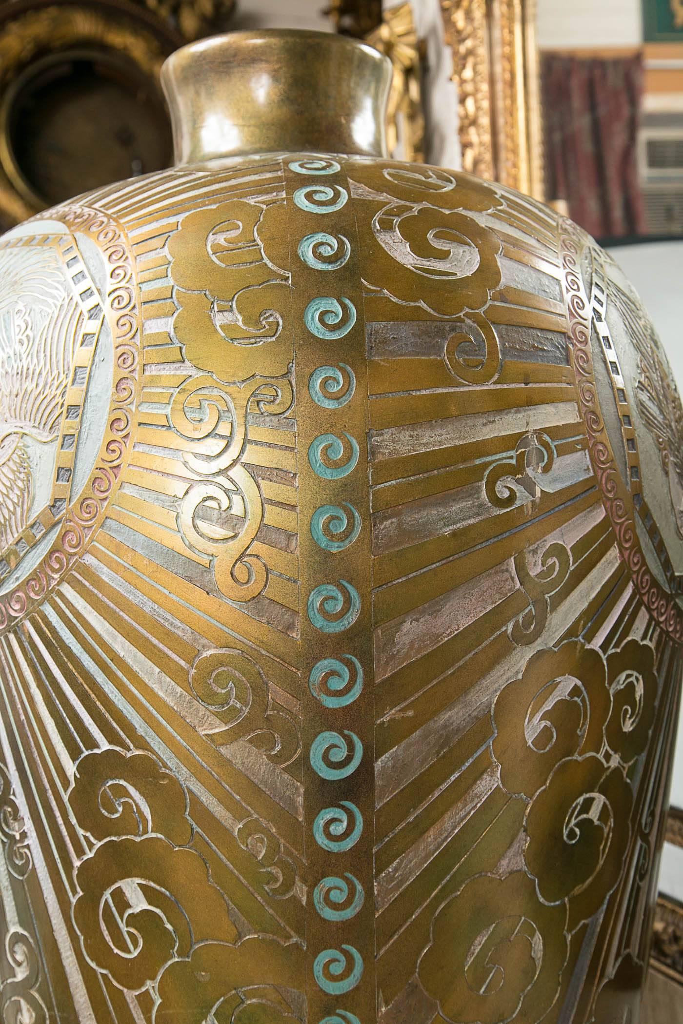 20th Century Impressive Deco Style Vase