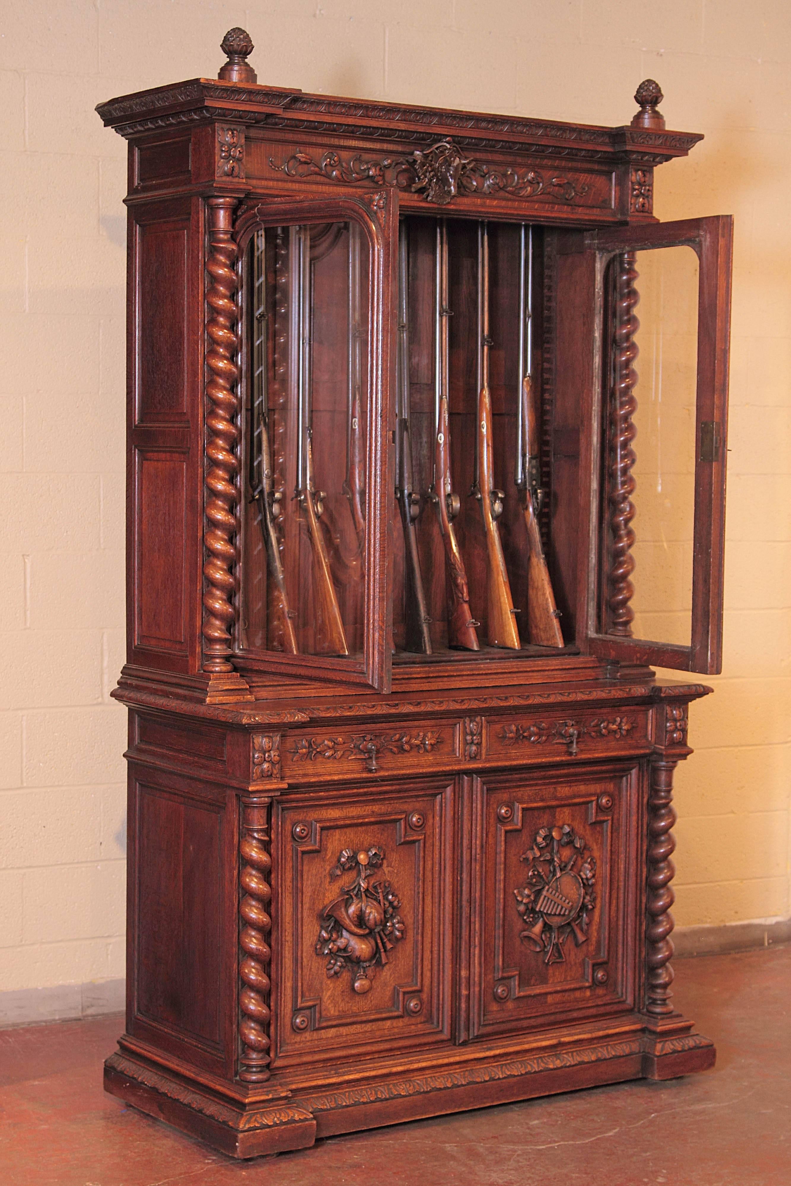 antique hunt cabinet