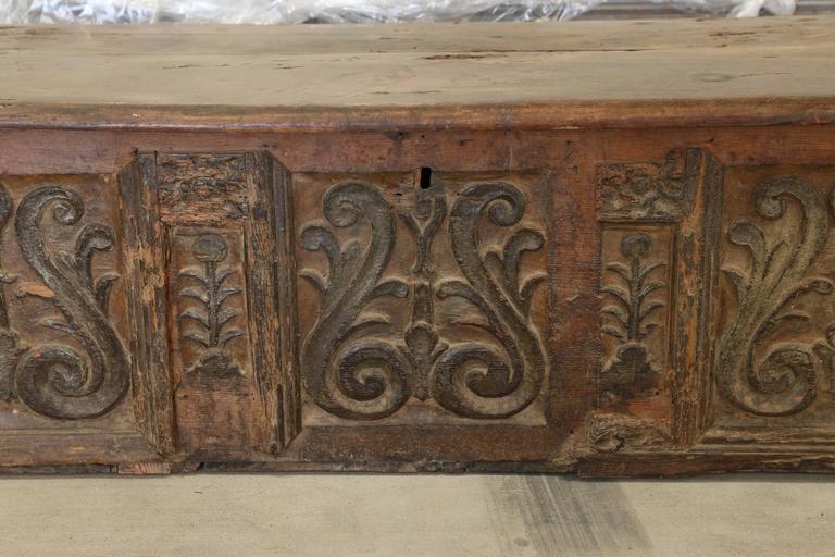 17th Century HandCarved Spanish Trunk at 1stdibs