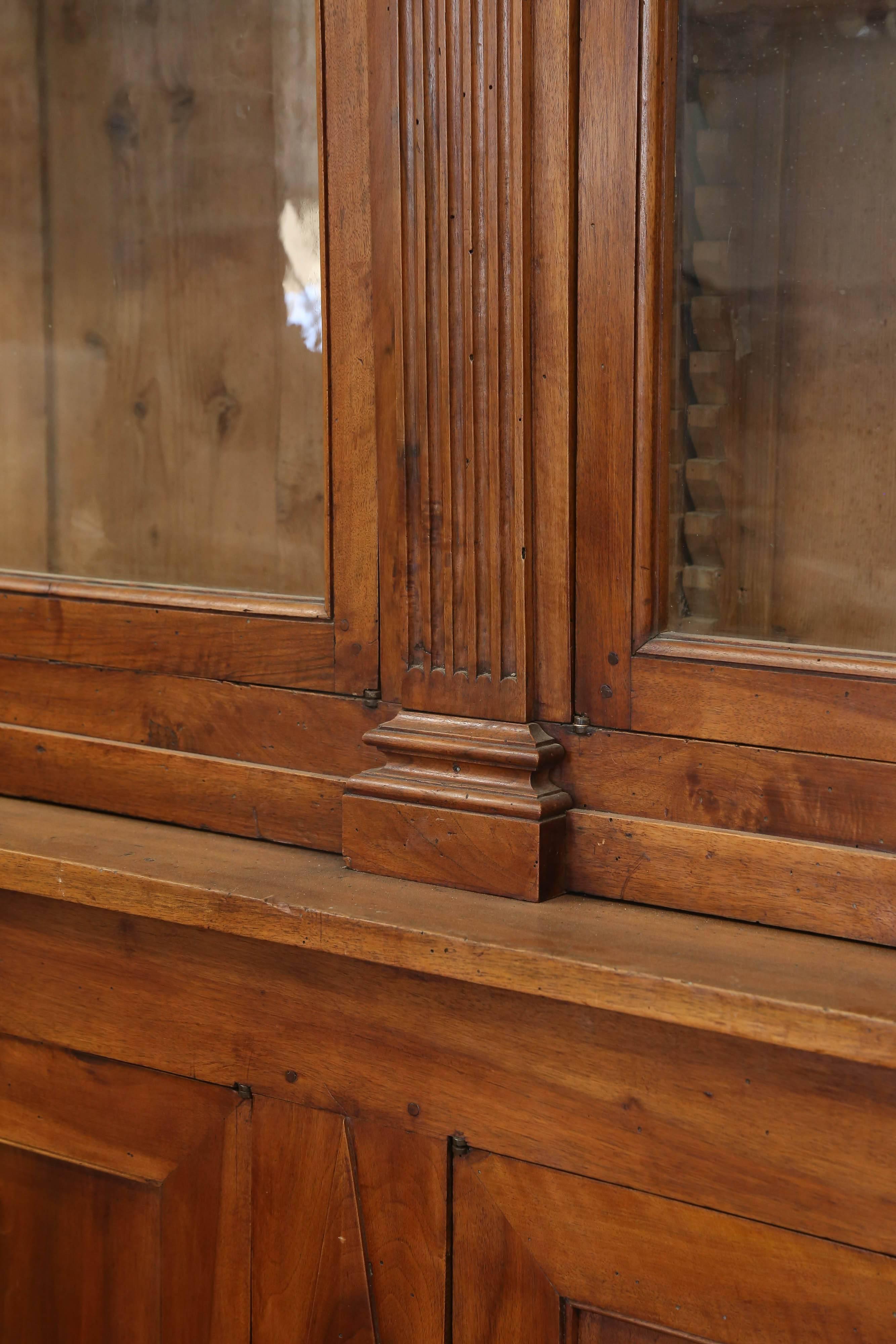 19th Century Directoire Period Walnut Bookcase Cabinet 2