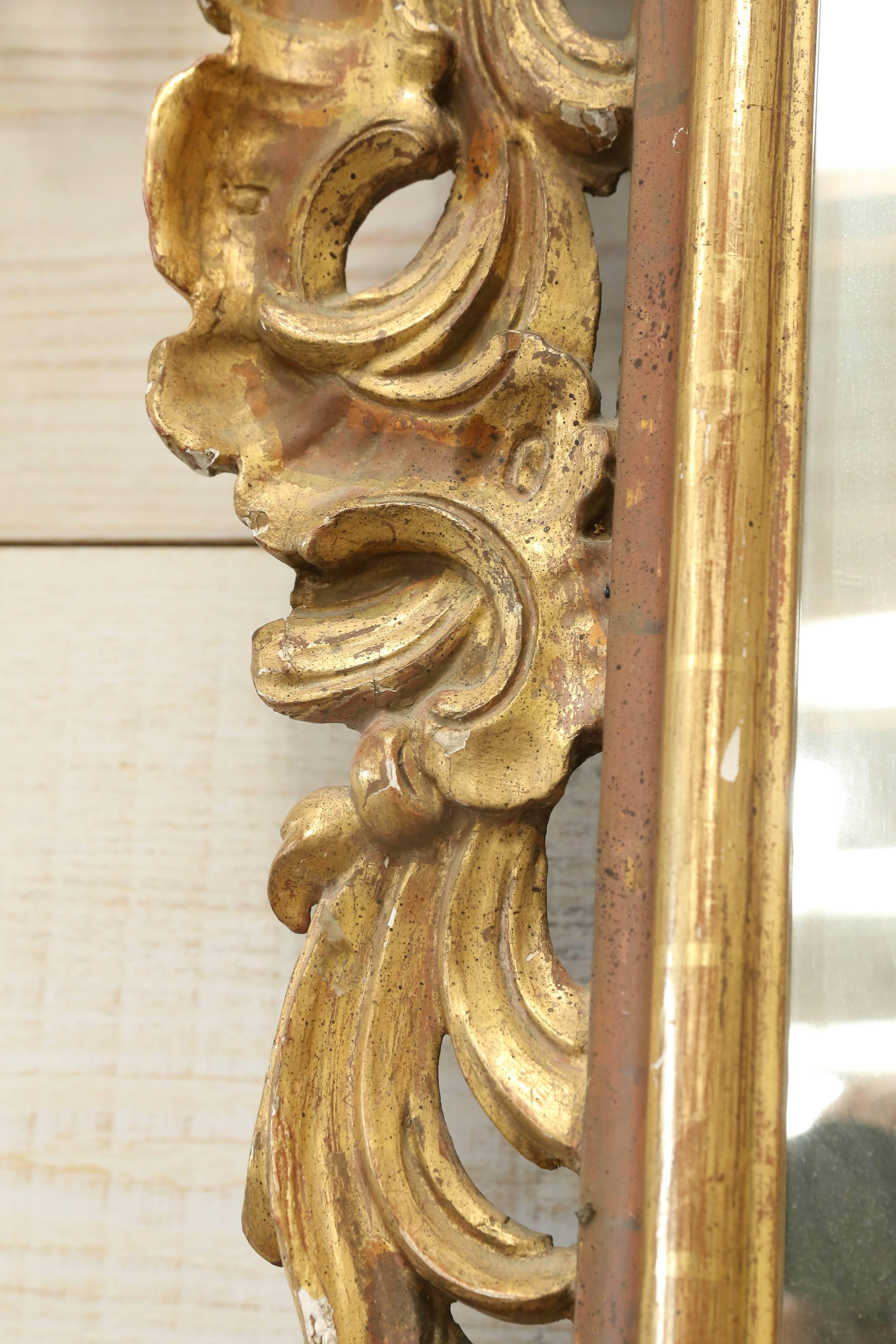Early Italian 19th Century Wood Carved Gold Gilt Mirror at 1stDibs ...