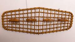 Woven Bamboo Four Hook Rack