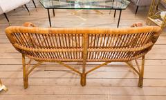 Rattan Arm Bench