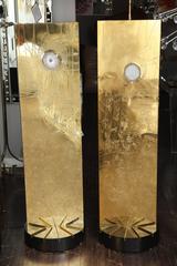 Monumental Pair of Brass Floor Lamps, Belgium