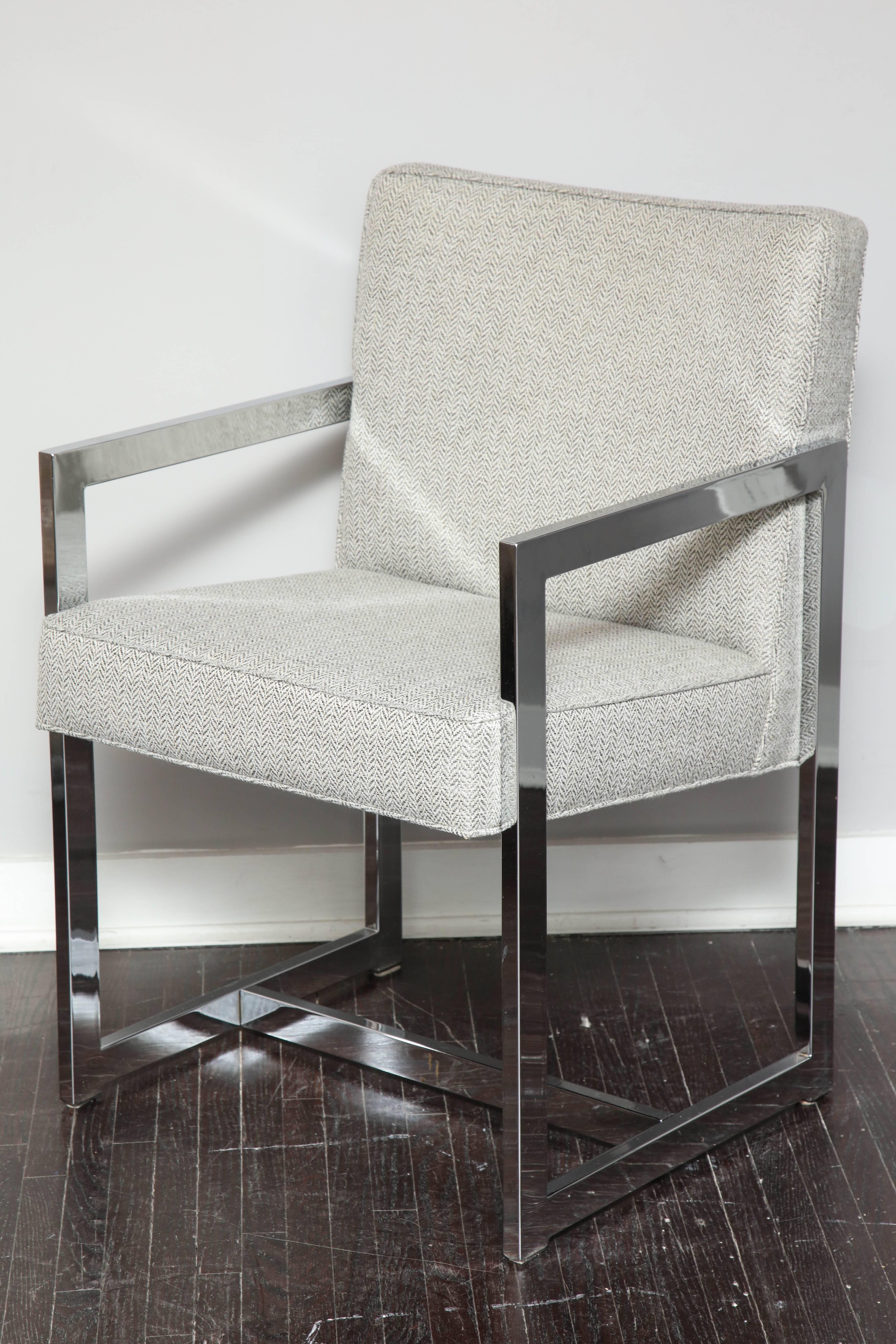 Modern Set of Four Milo Baughman Dining Chairs