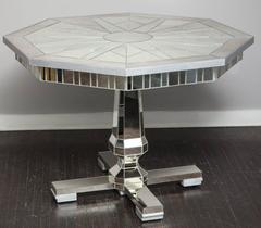Octagonal Mirrored Centre Hall or Dining Table