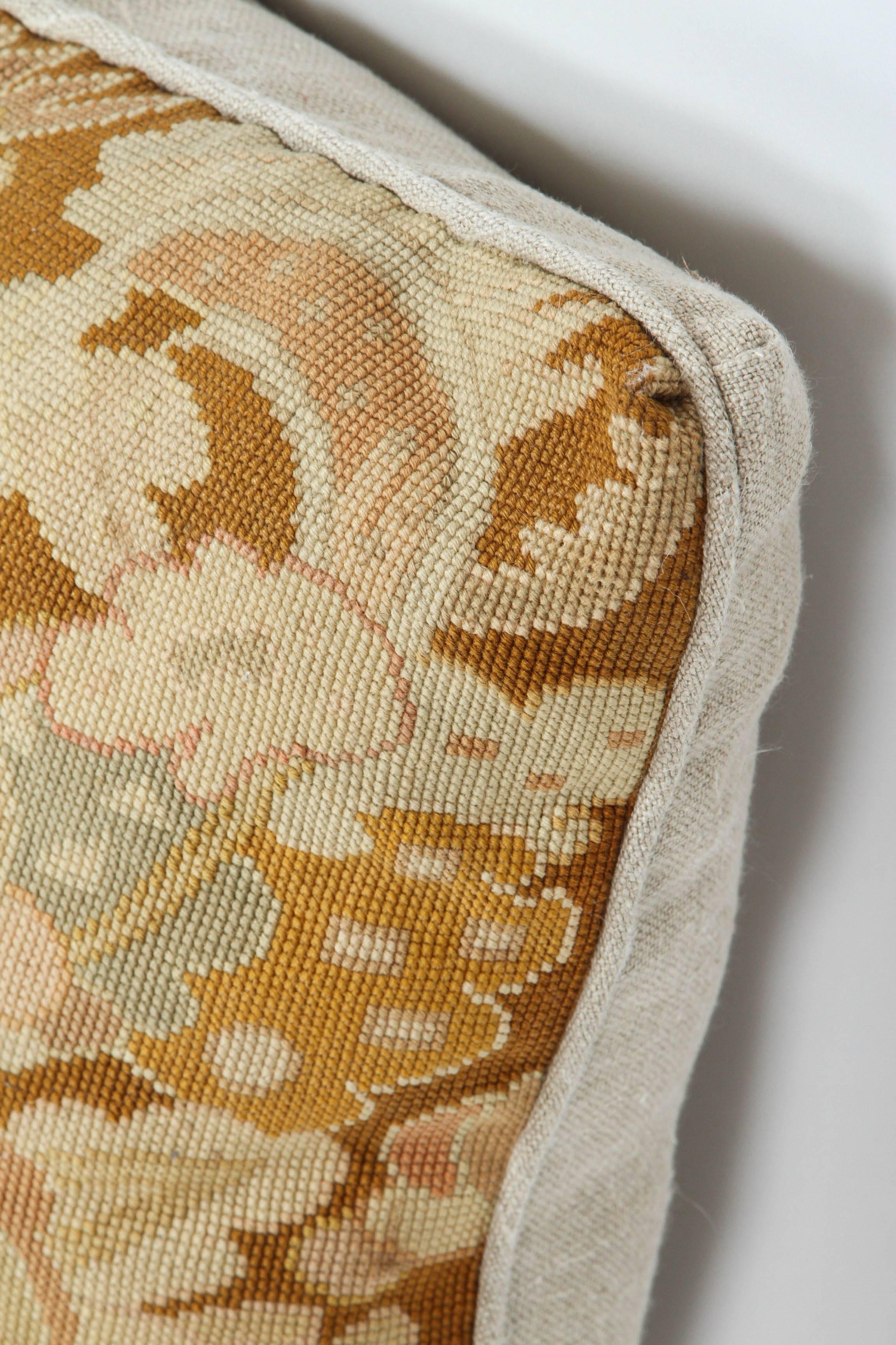 Vintage Needlepoint Pillow at 1stDibs