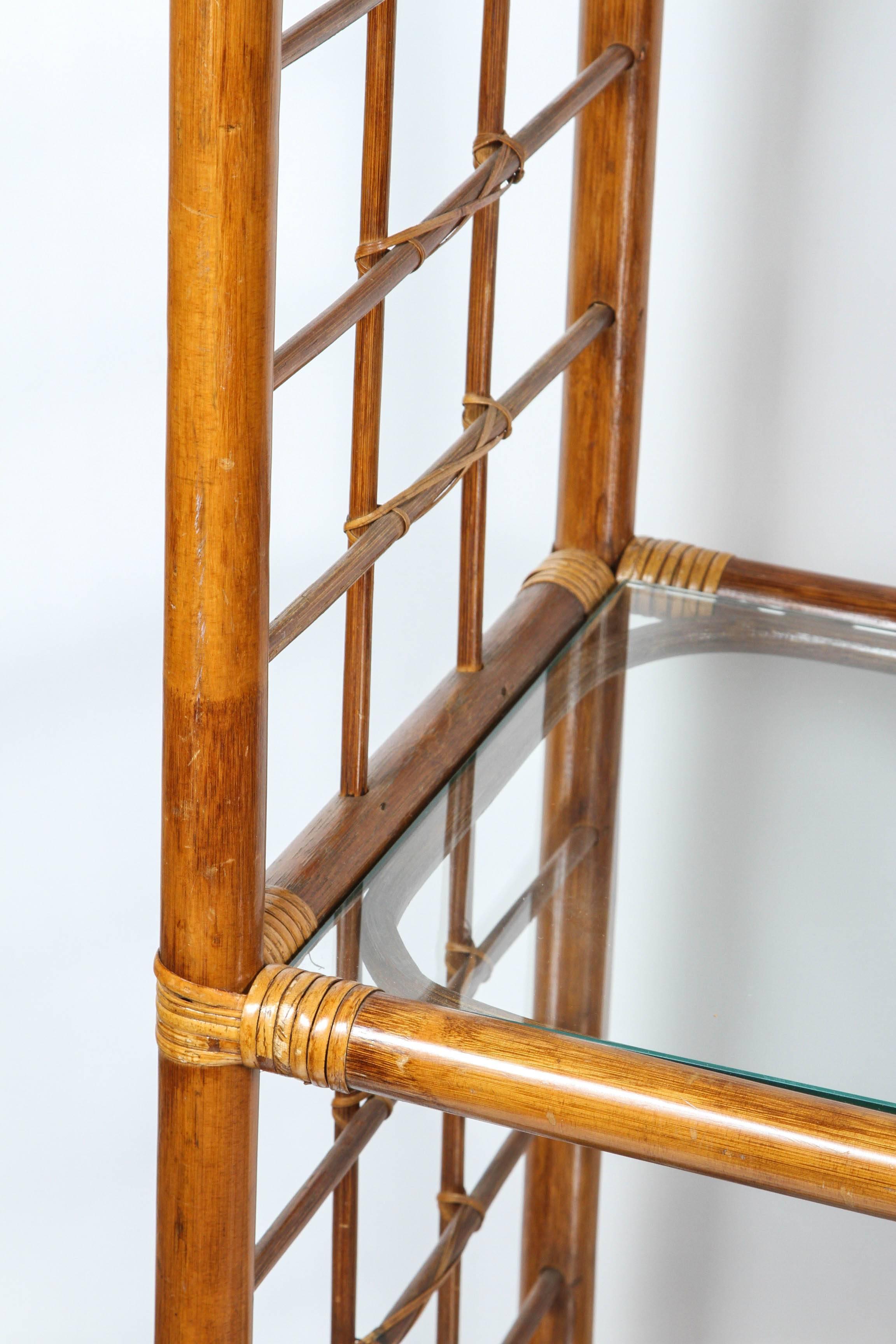 Vintage Rattan Standing Shelf at 1stDibs vintage rattan shelf, rattan free standing shelf