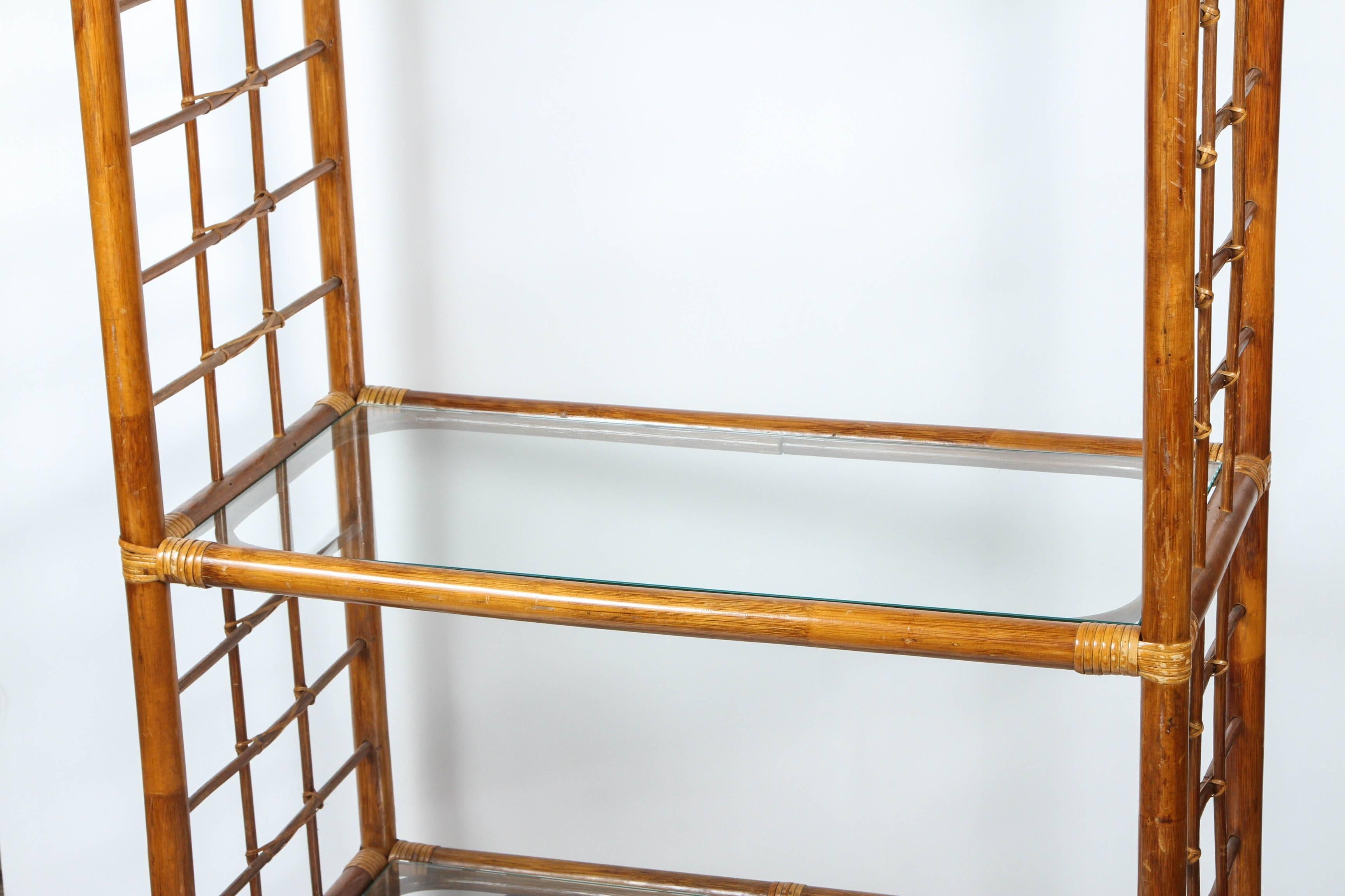 Vintage Rattan Standing Shelf at 1stDibs vintage rattan shelf, rattan free standing shelf