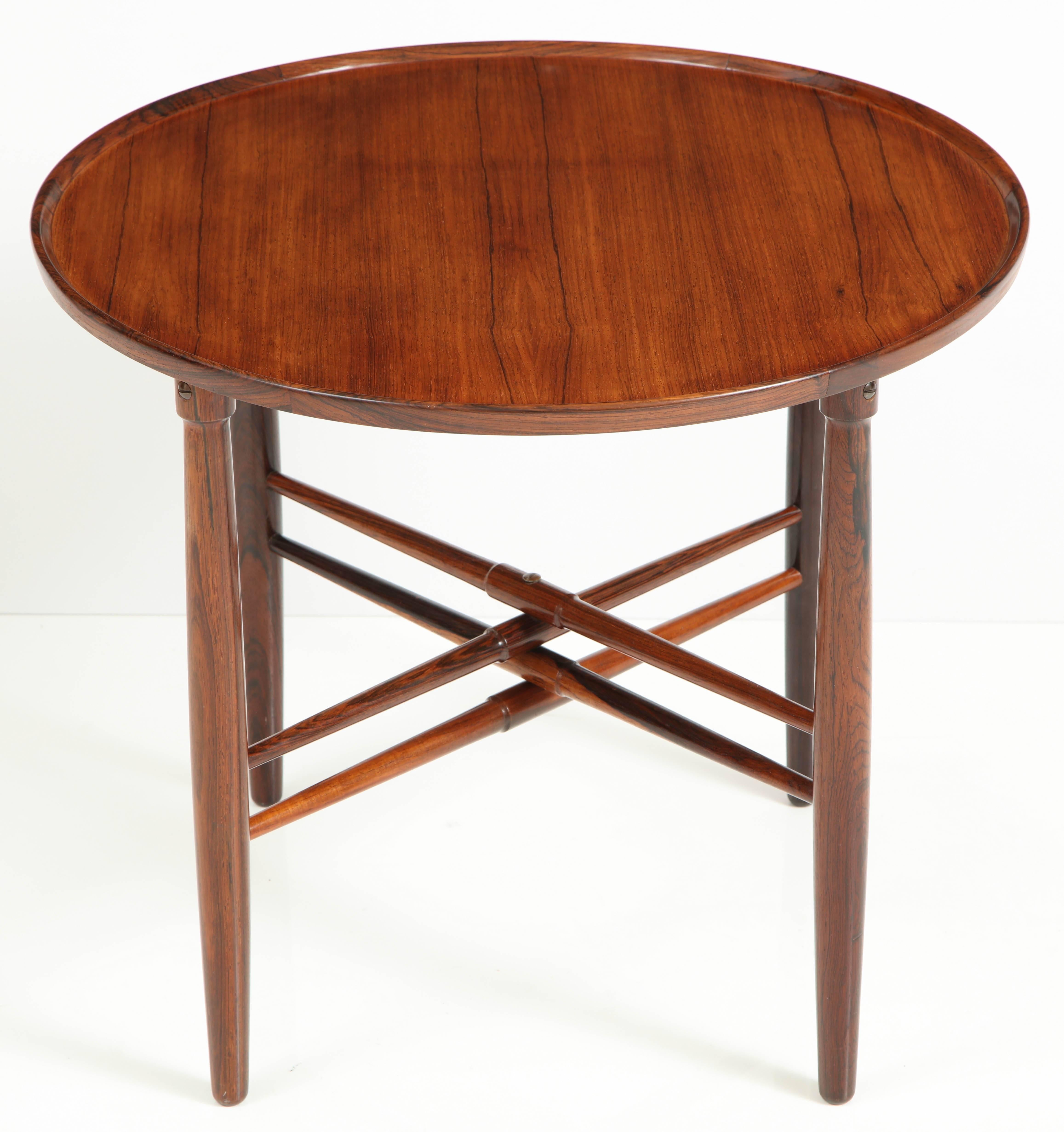Danish Rosewood Side Table, circa 1940s In Excellent Condition In New York, NY